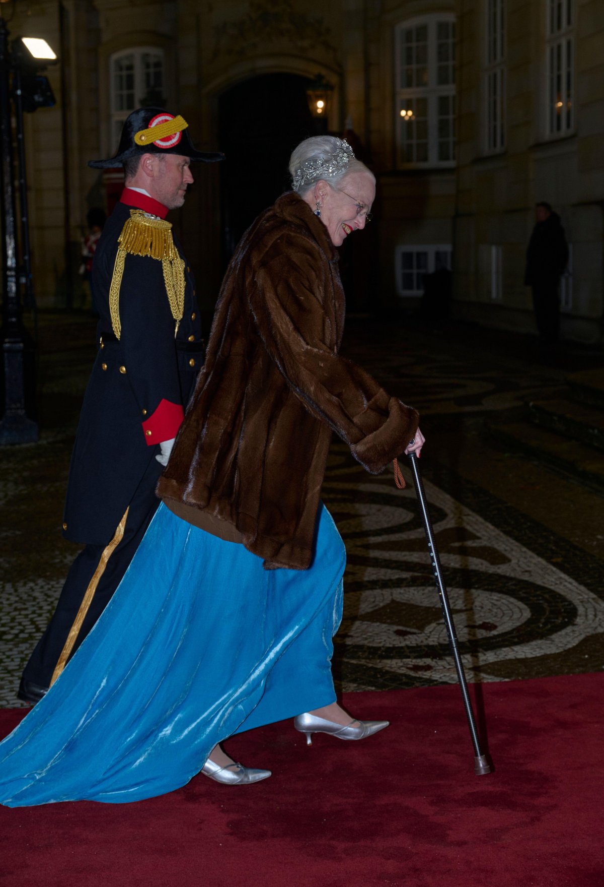 Queen Margrethe of Denmark attends a New Year's Levee at Amalienborg Palace in Copenhagen on January 1, 2025 (Stefan Lindblom/TT News Agency/Alamy)