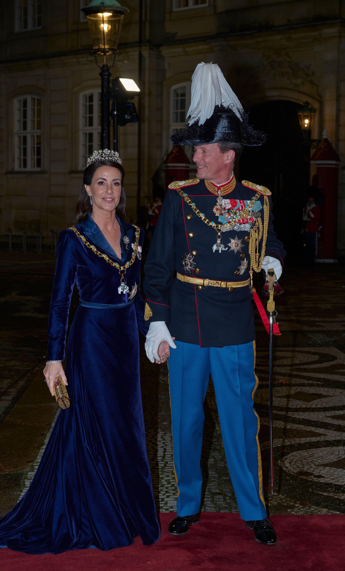 Princess Marie and Prince Joachim of Denmark attend a New Year's Levee at Amalienborg Palace in Copenhagen on January 1, 2025 (Stefan Lindblom/TT News Agency/Alamy)