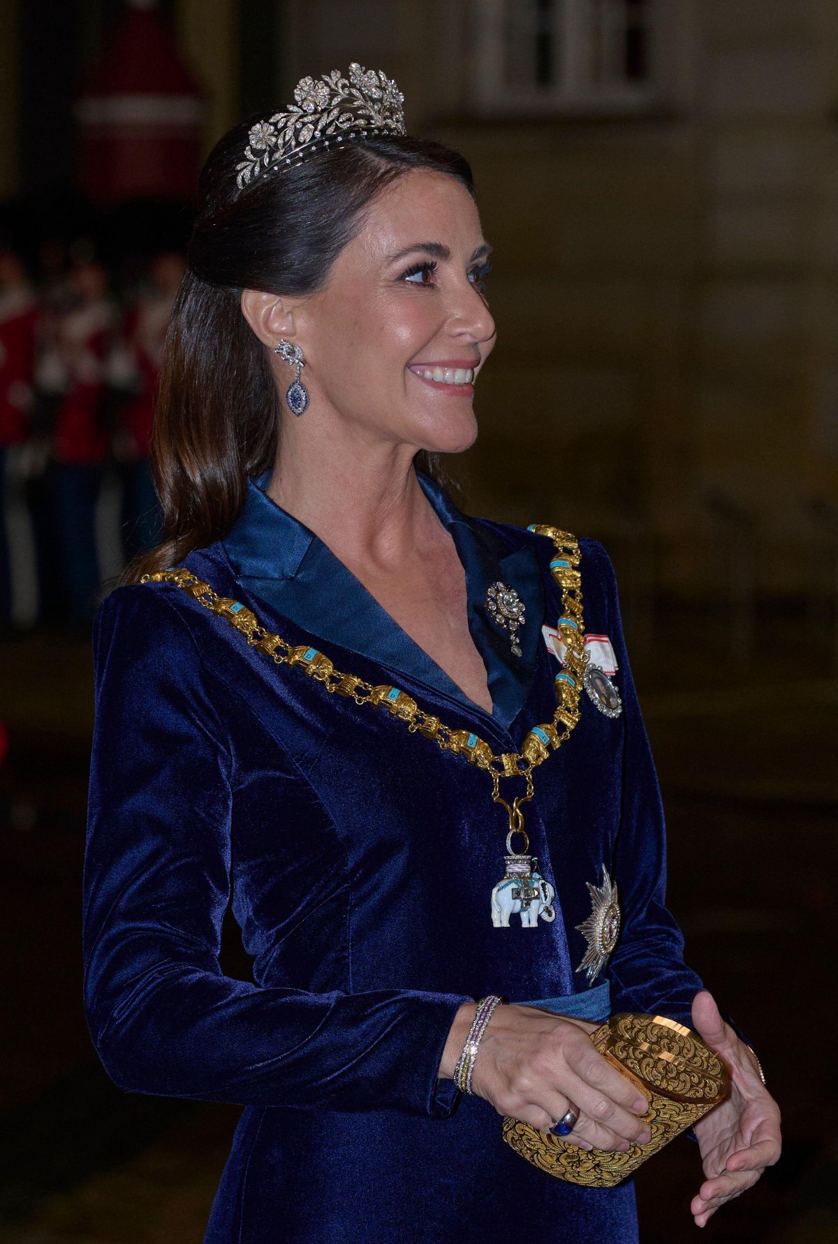 Princess Marie of Denmark attends a New Year's Levee at Amalienborg Palace in Copenhagen on January 1, 2025 (Stefan Lindblom/TT News Agency/Alamy)