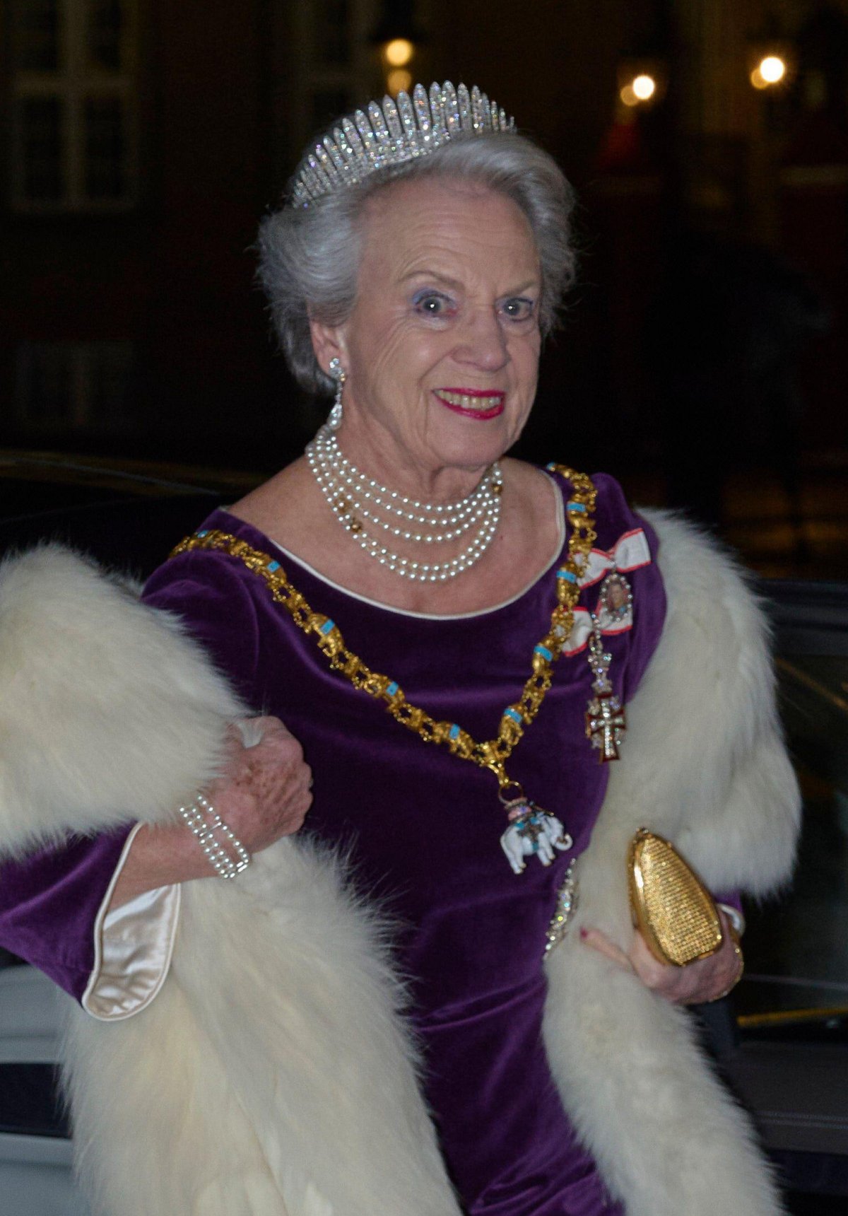 Princess Benedikte attends a New Year's Levee at Amalienborg Palace in Copenhagen on January 1, 2025 (Stefan Lindblom/TT News Agency/Alamy)