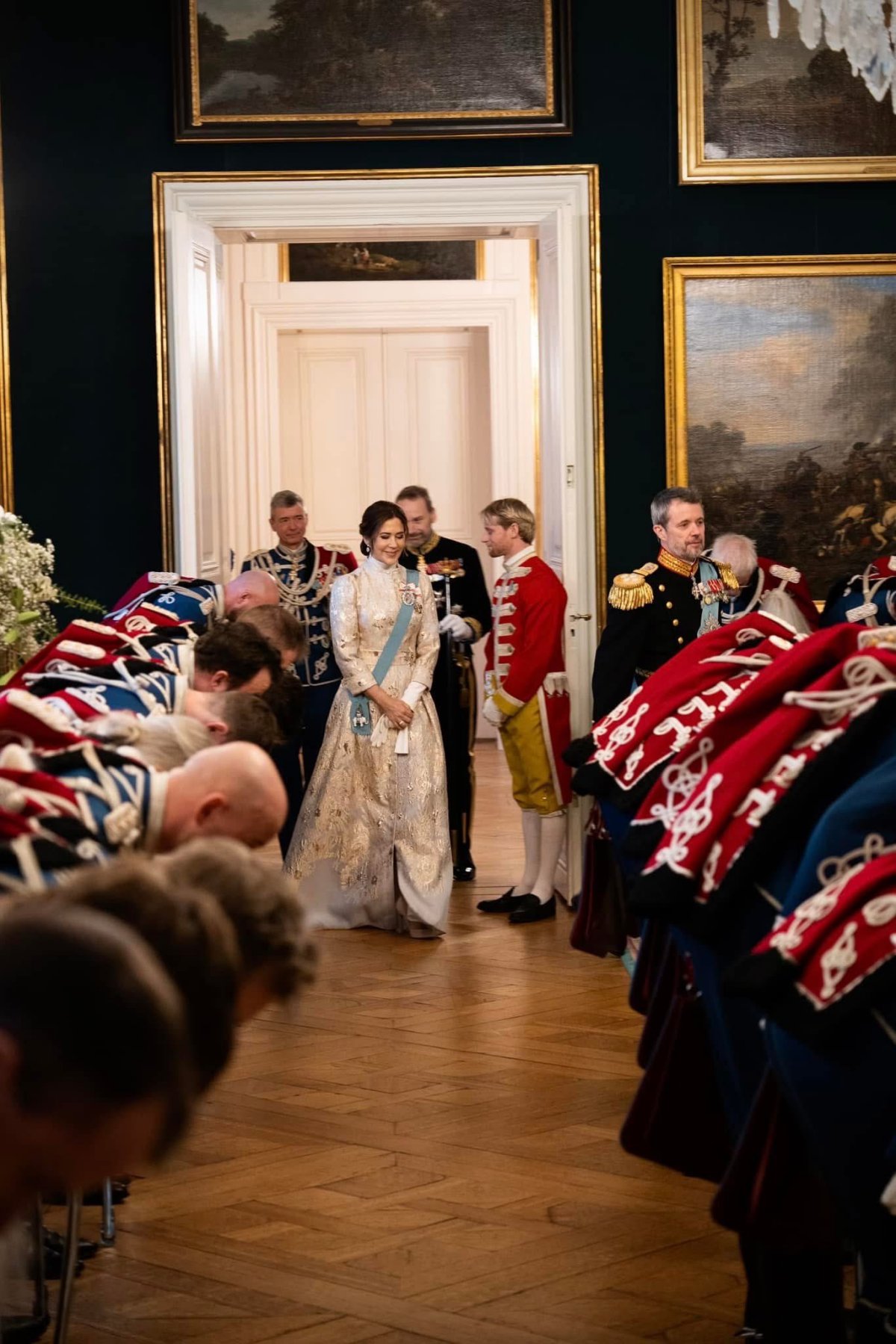 The King and Queen of Denmark attend a New Year reception at Christiansborg Palace in Copenhagen on January 6, 2025 (Kongehuset)