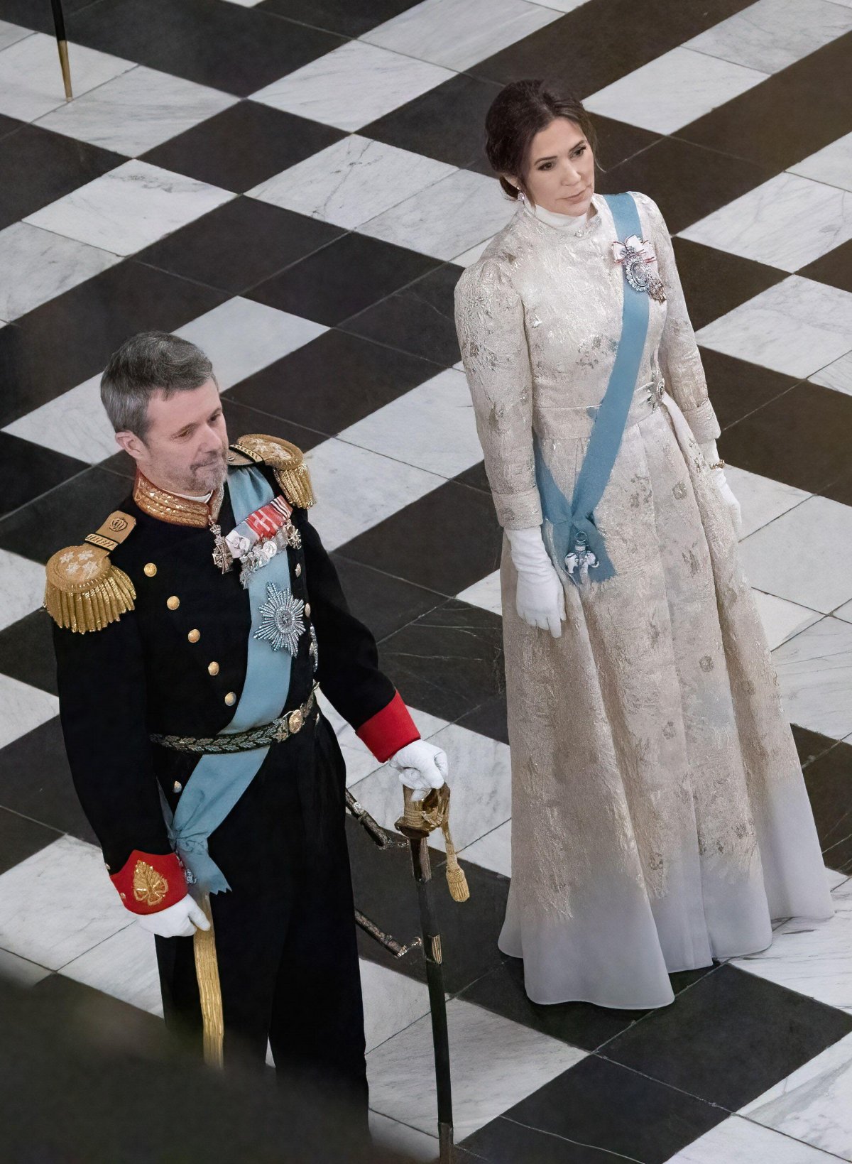 The King and Queen of Denmark attend a New Year reception at Christiansborg Palace in Copenhagen on January 6, 2025 (Kristian Tuxen Ladegaard Berg/Zuma Press/Alamy)