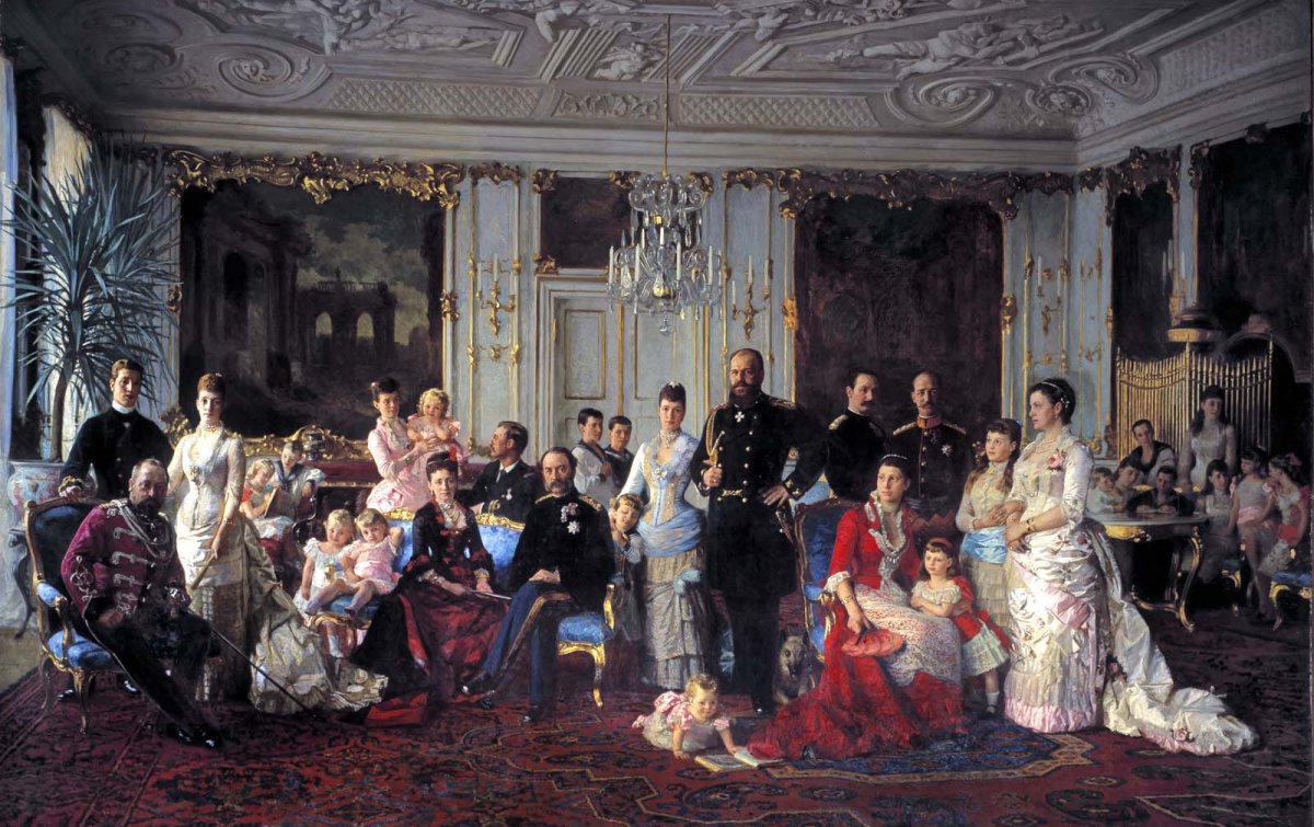 Laurits Tuxen's Christian IX of Denmark with his family, ca. 1883-36 (Christiansborg Palace)