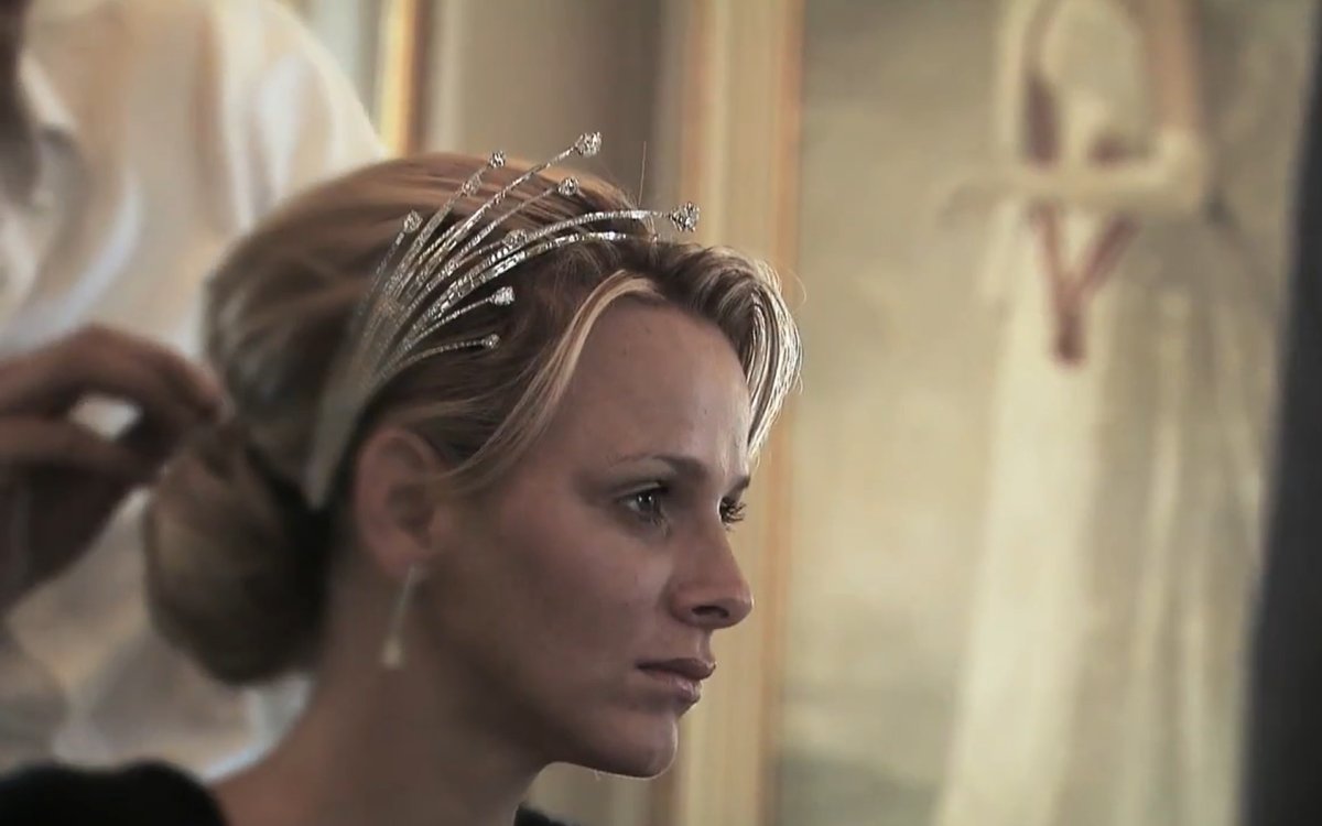 Charlene Wittstock wears the Diamond Foam Tiara, ca. 2011 (screencapture)