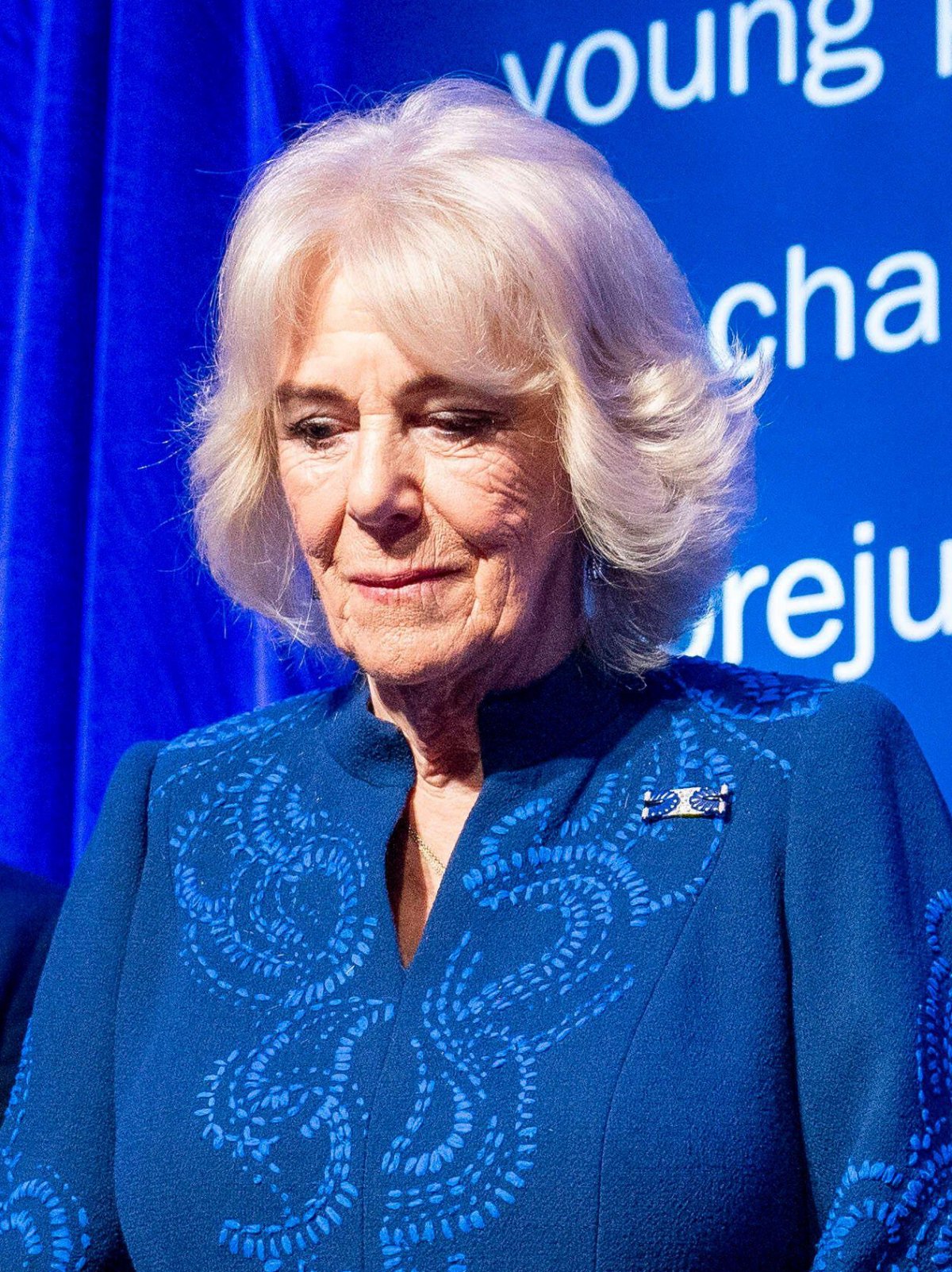 Queen Camilla attends a reception hosted by the Anne Frank Trust UK to mark Holocaust Memorial Day at the London Hilton, Park Lane on January 23, 2025 (Arthur Edwards/PA Images/Alamy)