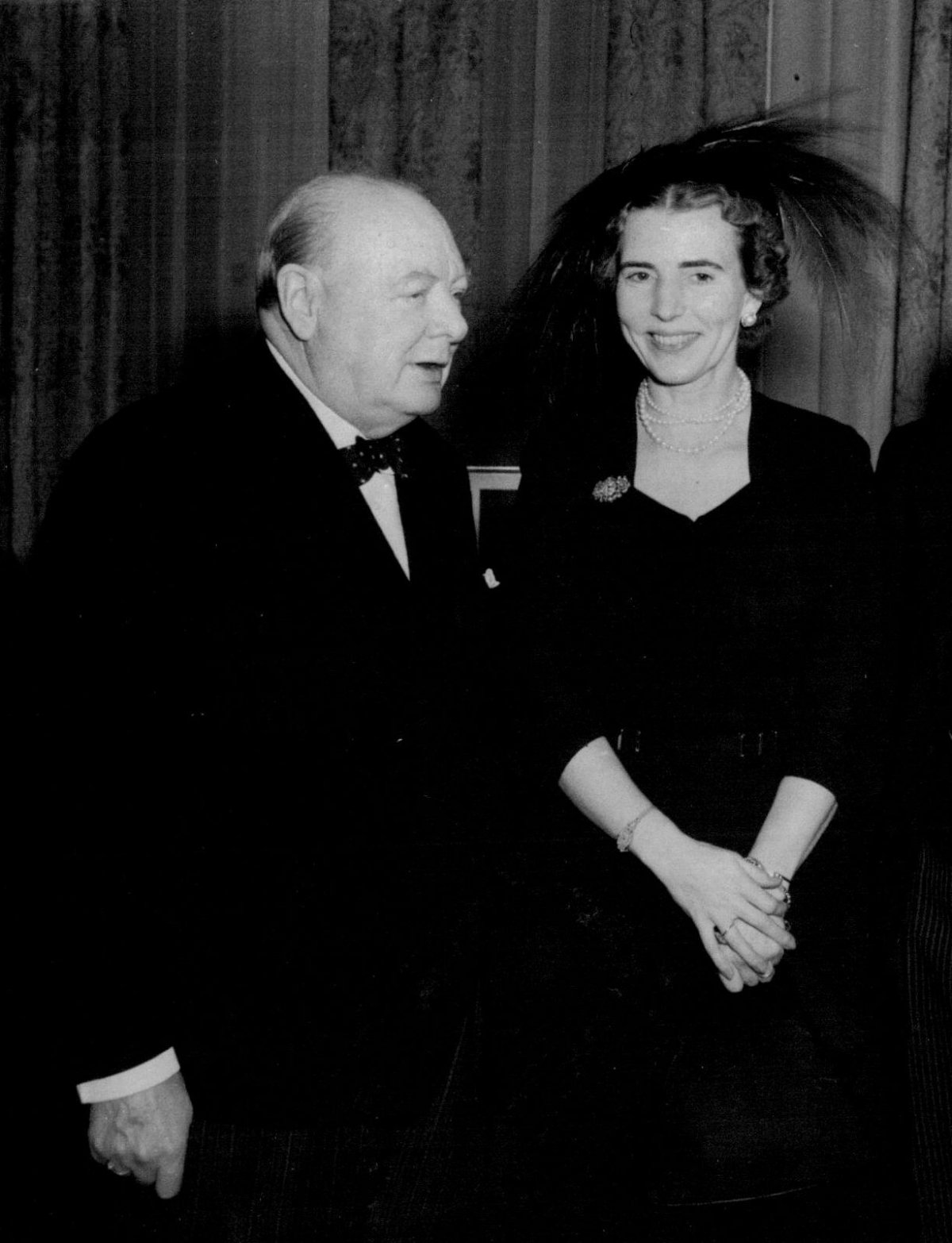 Queen Ingrid of Denmark and Sir Winston Churchill attend a 75th birthday luncheon given in his honor at the Danish Embassy in London on November 30, 1949 (SuperStock/Alamy)
