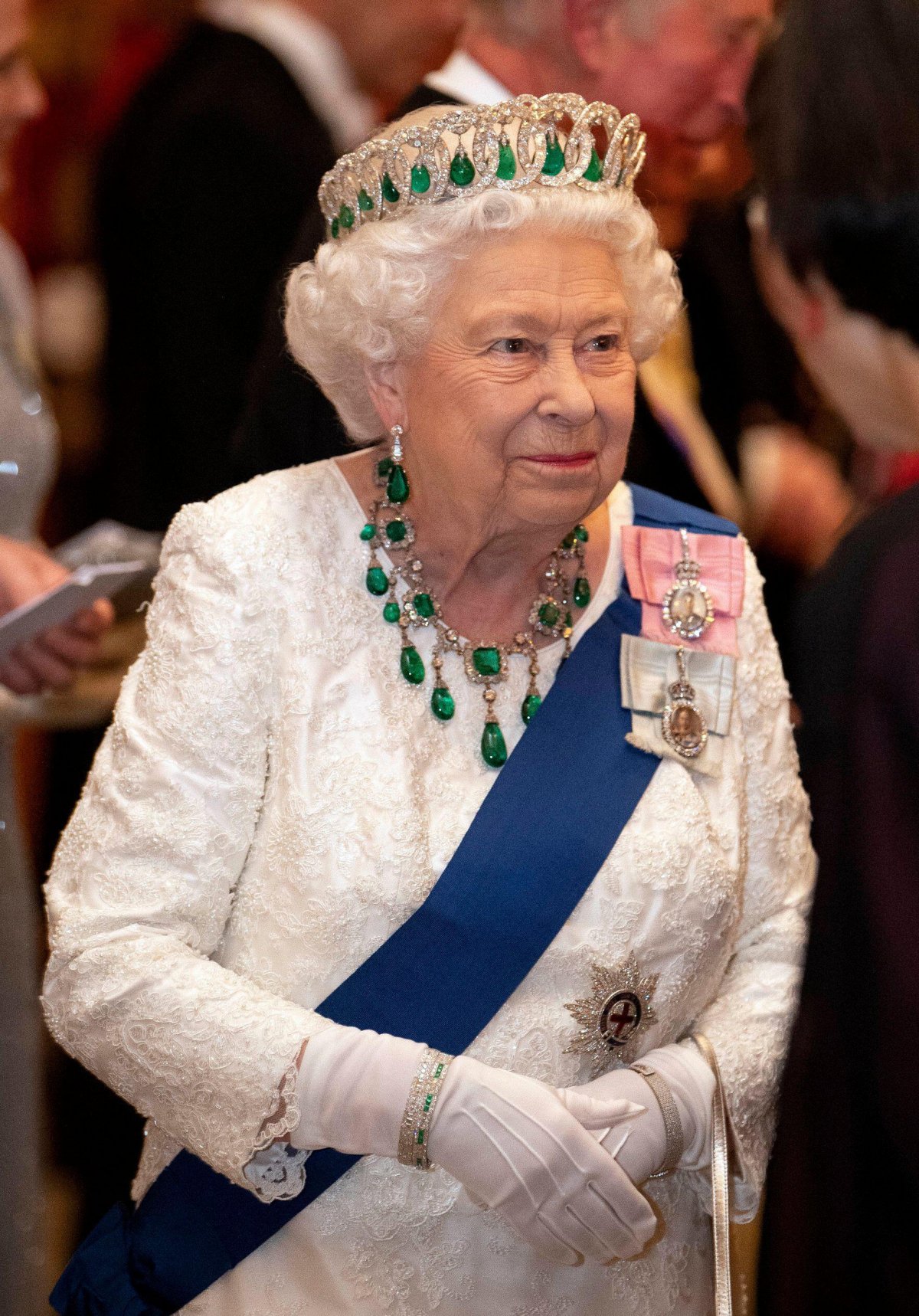 Queen Elizabeth II attends the annual Diplomatic Reception at Buckingham Palace on December 11, 2019 (Victoria Jones/PA Images/Alamy)