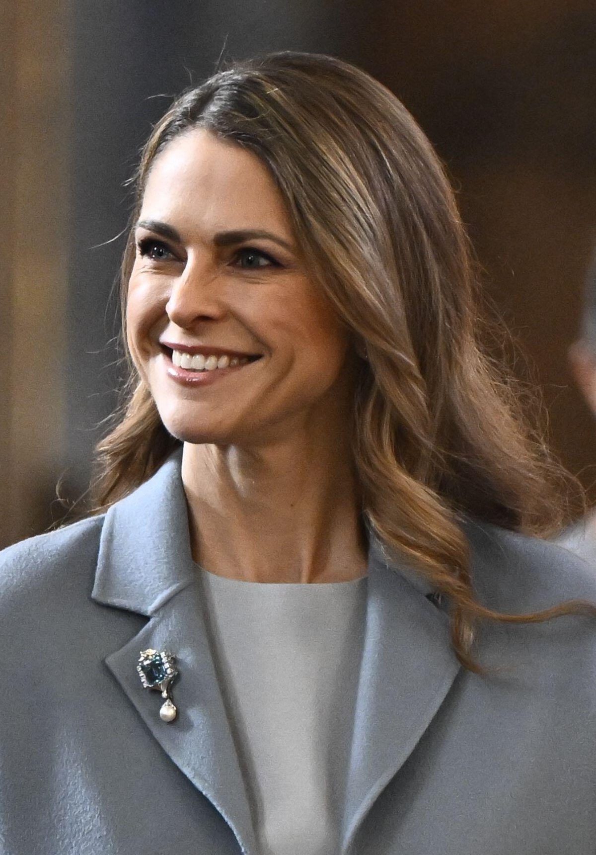 Princess Madeleine of Sweden attends a Te Deum service in honor of the birth of Princess Ines in the chapel of the Royal Palace in Stockholm on February 10, 2025 (Christine Olsson/TT News Agency/Alamy)