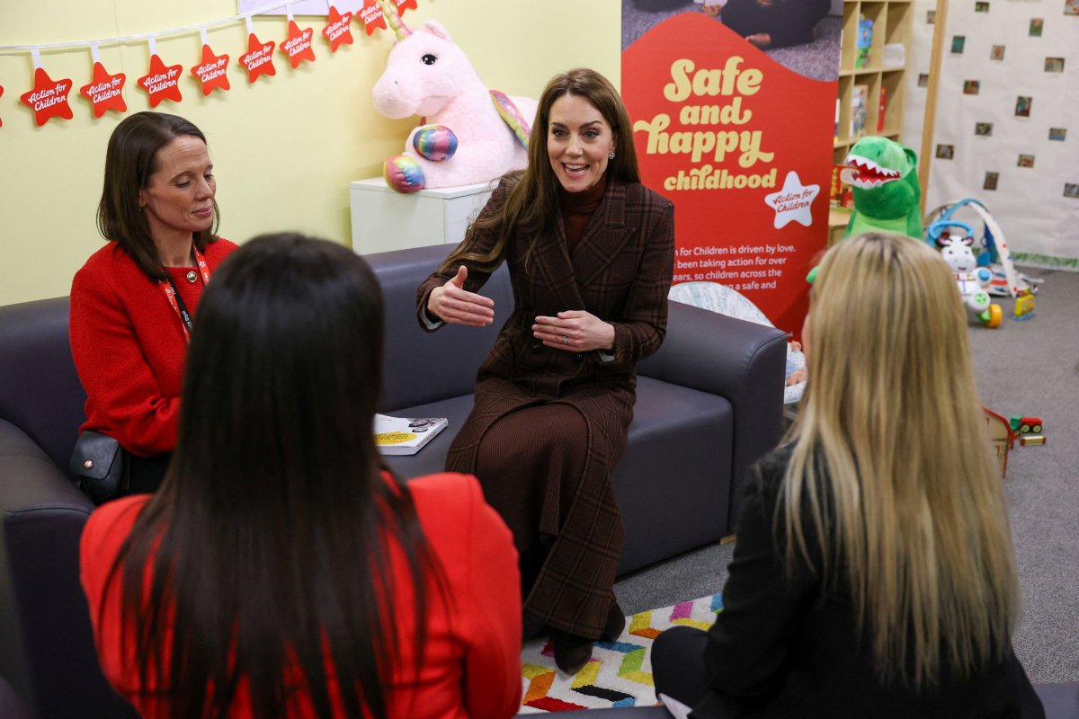 The Princess of Wales visits a mother and baby unit inside HMP Styal in Wilmslow, Cheshire on February 11, 2025 (Phil Noble/PA Images/Alamy)