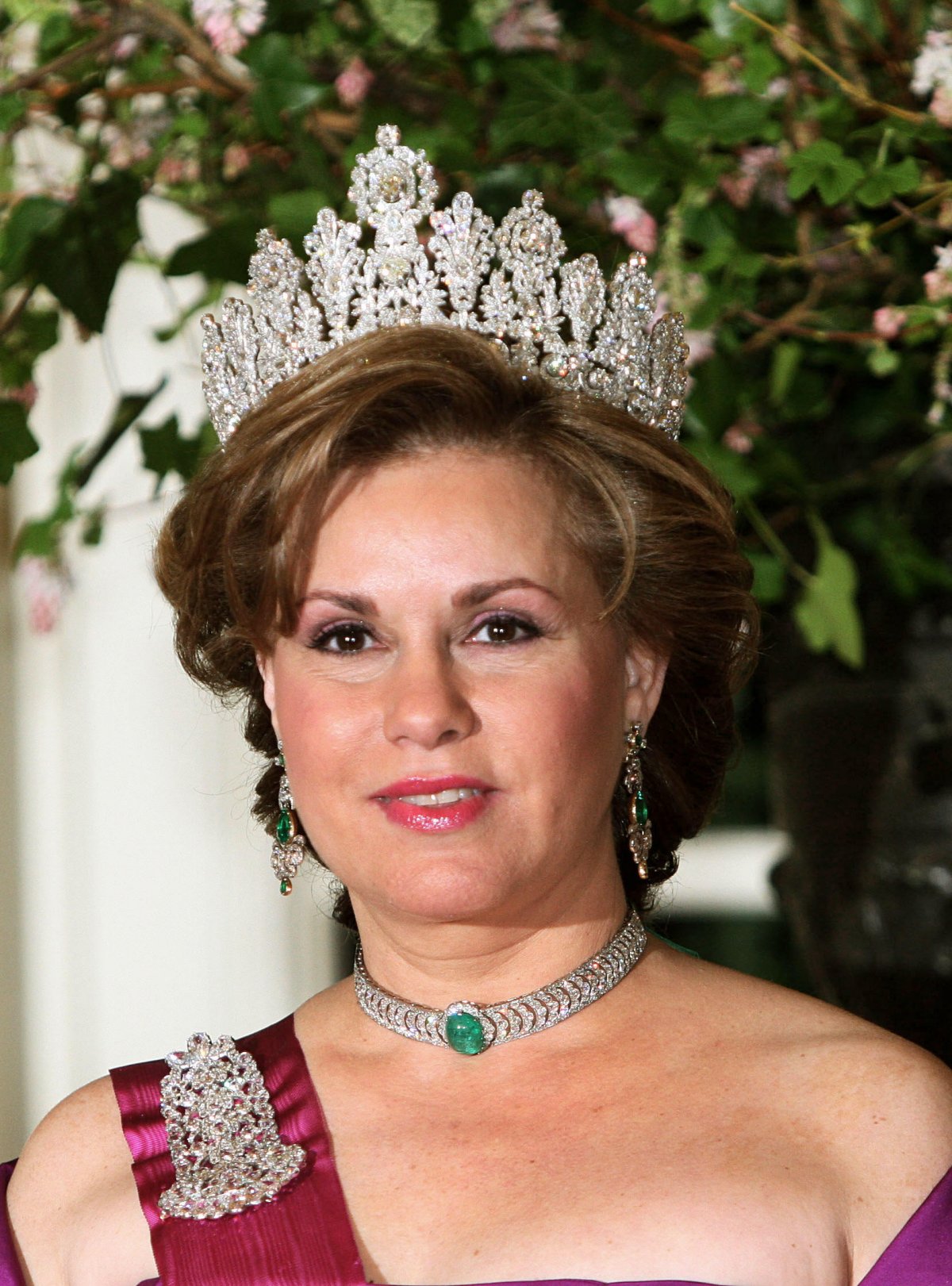 Grand Duchess Maria Teresa of Luxembourg attends a gala dinner at the Palace of Laeken in Belgium, 2007 (Albert Nieboer/DPA Picture Alliance/Alamy)