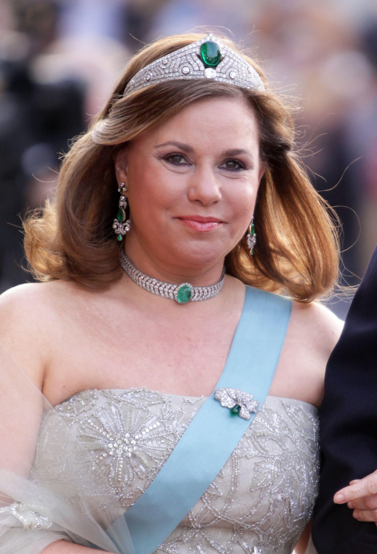 Grand Duchess Maria Teresa of Luxembourg attends Queen Margrethe II of Denmark's 70th birthday gala at the Royal Theatre in Copenhagen on April 15, 2010 (Albert Nieboer/DPA Picture Alliance/Alamy)