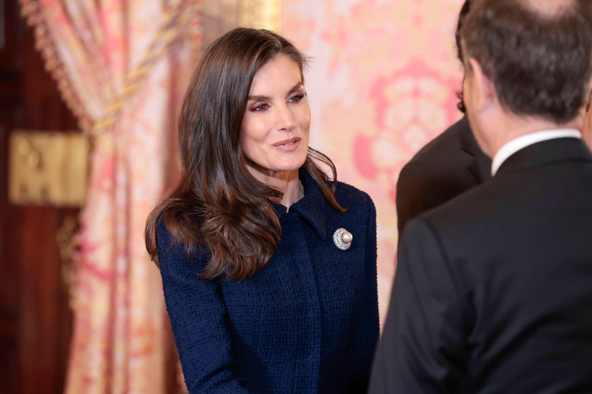 The Queen of Spain hosts a luncheon at the Royal Palace in Madrid in honor of the visiting President of Egypt on February 19, 2025 (Cordon Press/Alamy)