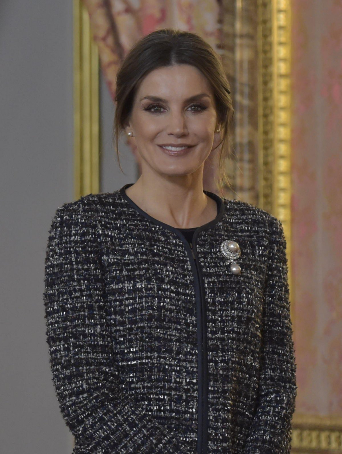 The Queen of Spain hosts a New Year's reception at the Royal Palace in Madrid on January 6, 2019 (Cordon Press/Alamy)