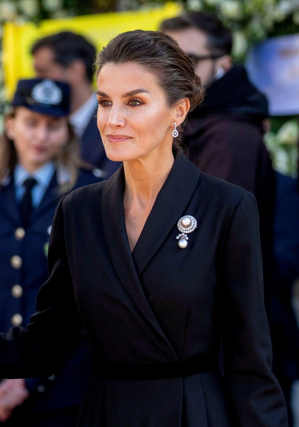 The Queen of Spain attends the funeral for the late King Constantine II in Athens on January 16, 2023 (Albert Nieboer/DPA Picture Alliance/Alamy)