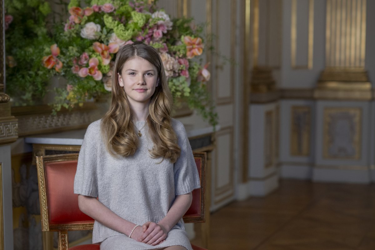Princess Estelle of Sweden, photographed in Prince Bertil's apartment at the Royal Palace ahead of her 13th birthday, February 2025 (Kate Gabor/The Royal Court)