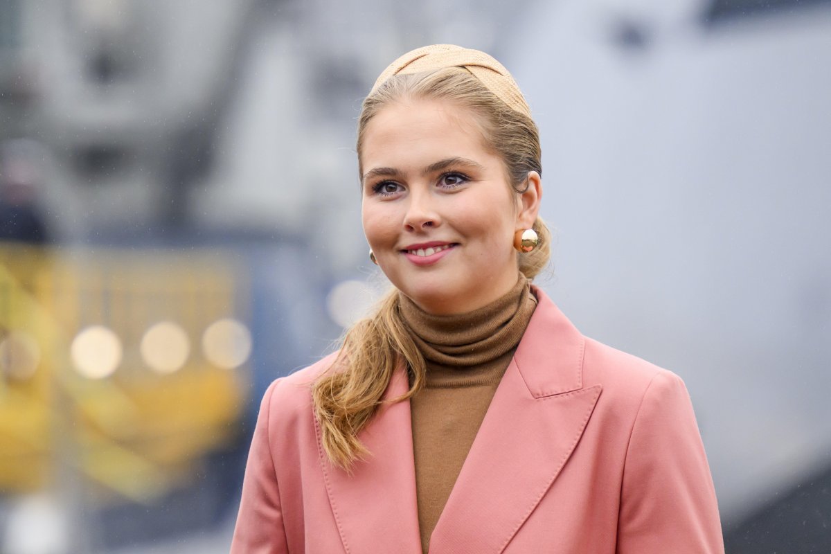 The Princess of Orange christens the combat support ship Den Helder in Vlissingen on February 22, 2025 (Patrick van Emst/NLBeeld/Alamy)