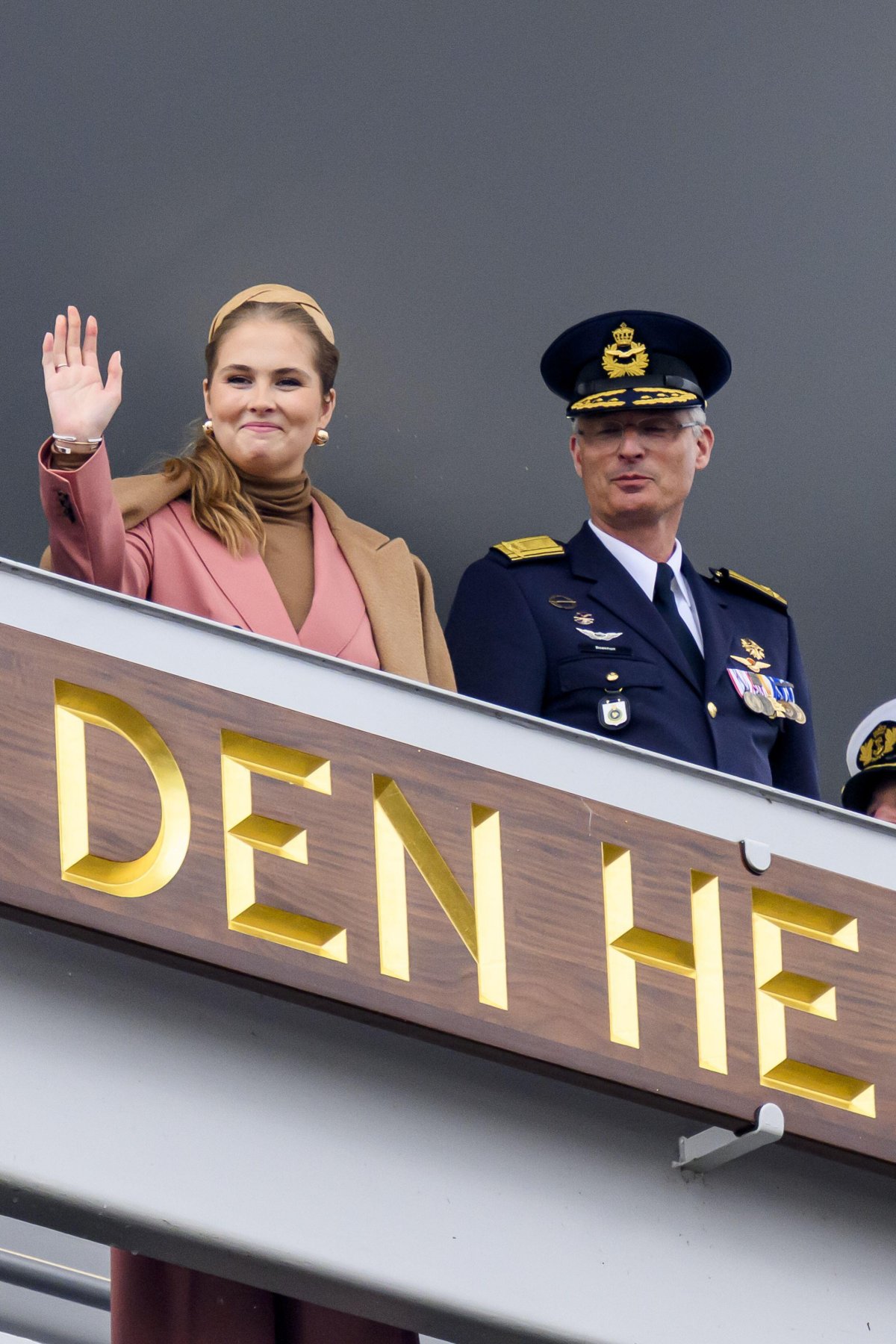 The Princess of Orange christens the combat support ship Den Helder in Vlissingen on February 22, 2025 (Patrick van Emst/NLBeeld/Alamy)