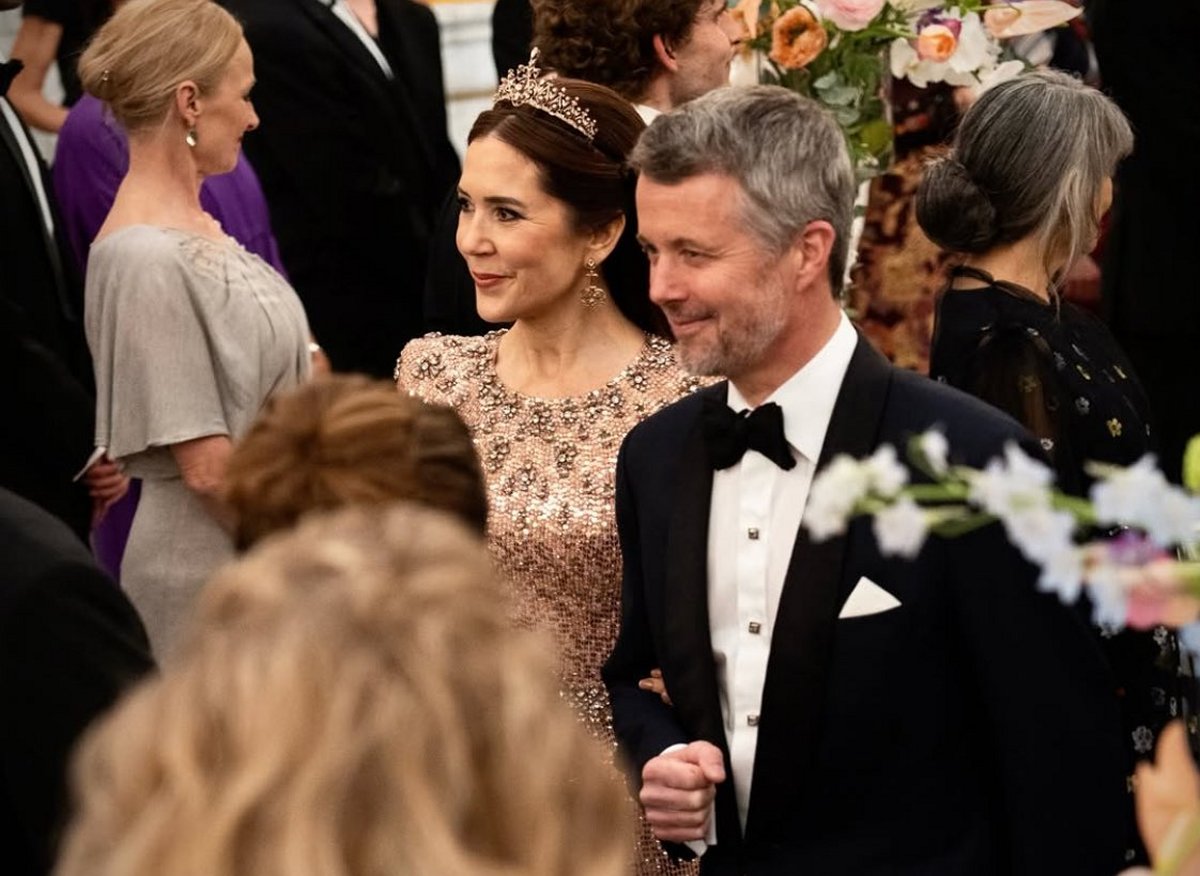 The King and Queen of Denmark host an arts and culture banquet at Christiansborg Palace in Copenhagen on February 28, 2025 (Kongehuset)