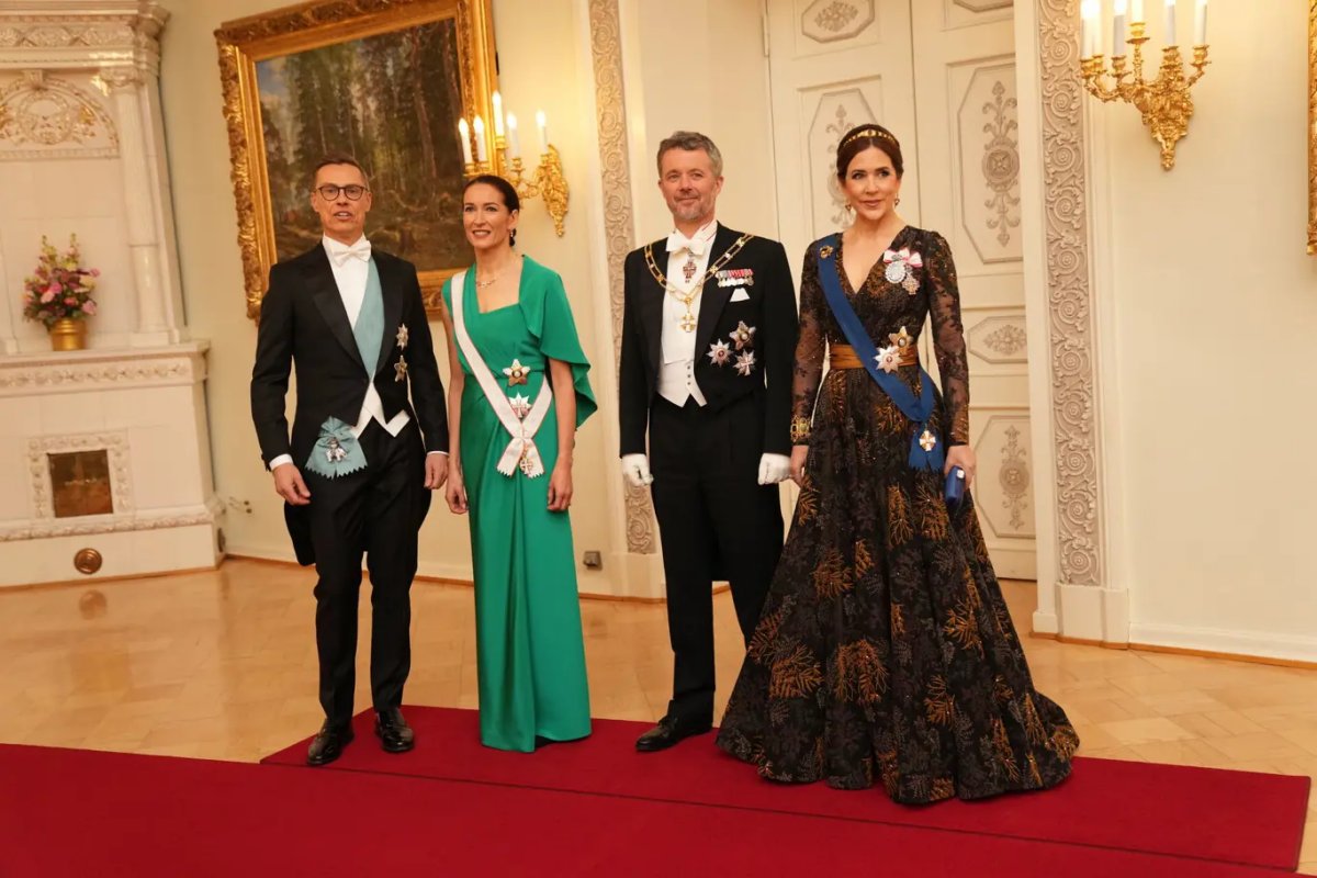 The King and Queen of Denmark attend a state banquet at the Presidential Palace in Helsinki on March 4, 2025 (Kongehuset)