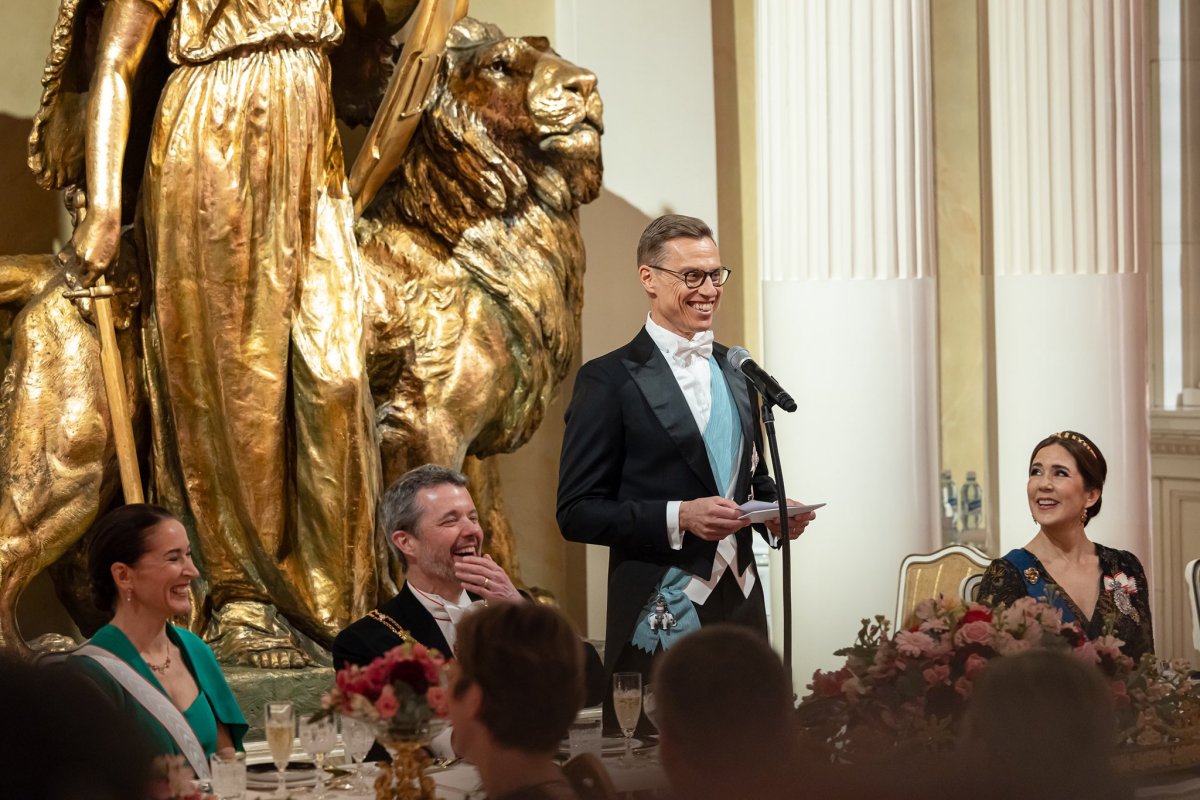 The King and Queen of Denmark attend a state banquet at the Presidential Palace in Helsinki on March 4, 2025 (Office of the President of the Republic of Finland)
