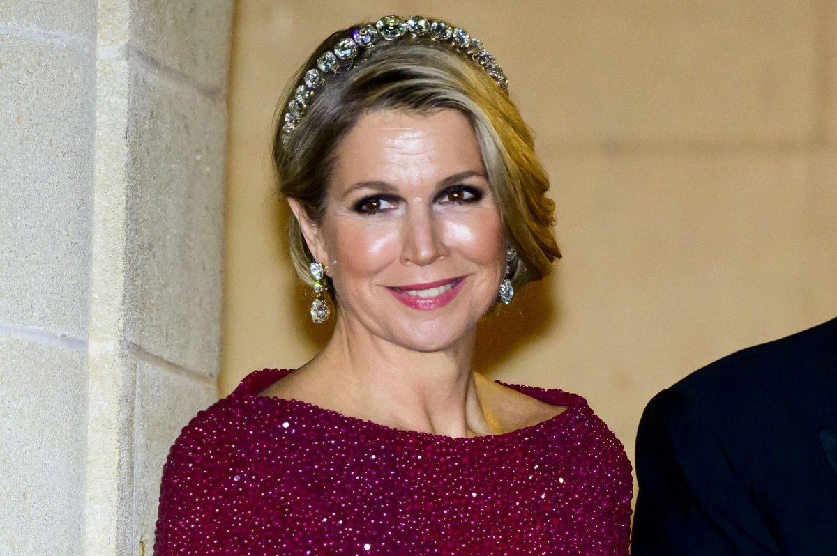 The Queen of the Netherlands attends a state banquet at the Presidential Palace in Nicosia during a state visit to Cyprus on March 4, 2025 (Patrick van Emst/NLBeeld/Alamy)