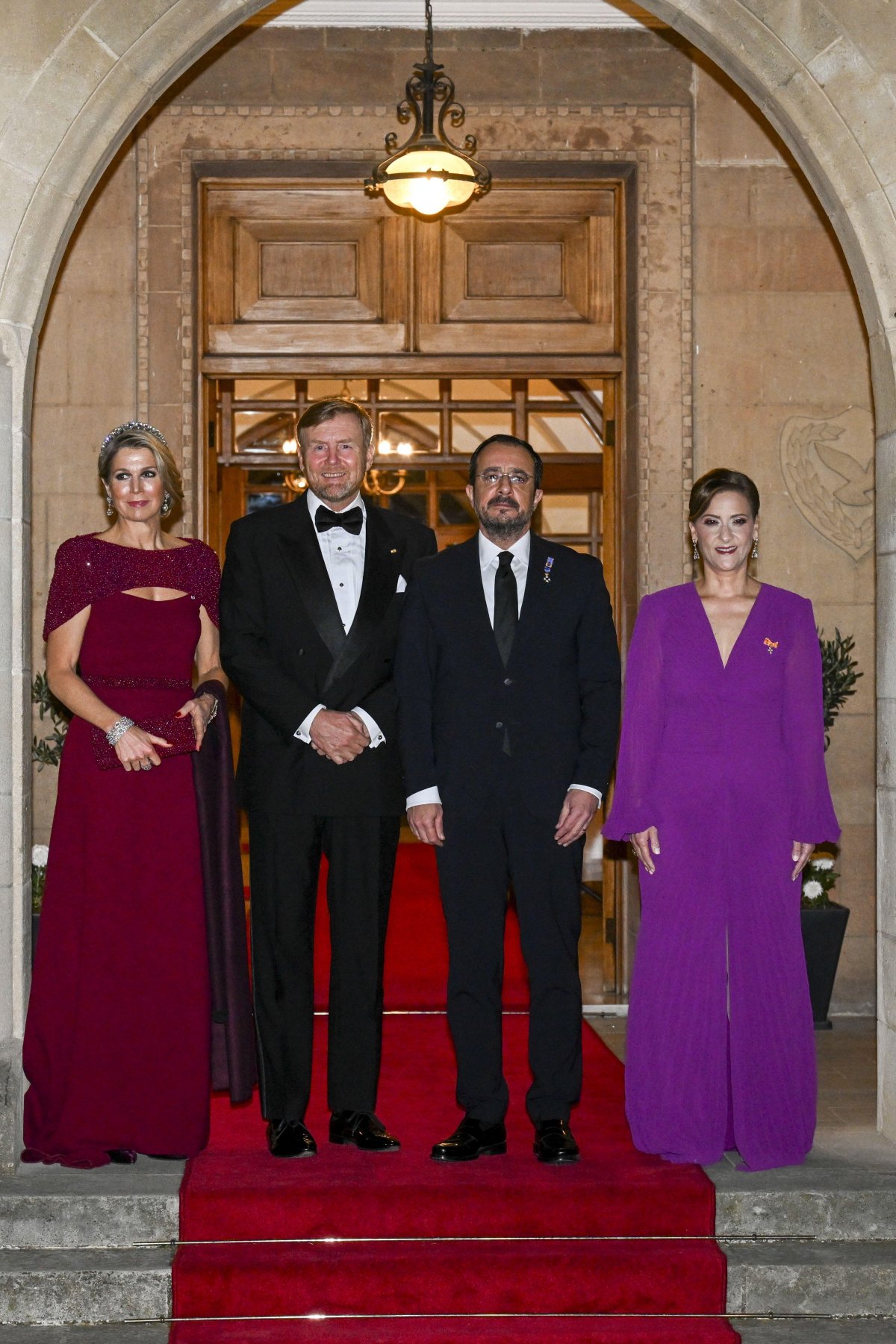 The King and Queen of the Netherlands attend a state banquet at the Presidential Palace in Nicosia during a state visit to Cyprus on March 4, 2025 (Patrick van Emst/NLBeeld/Alamy)