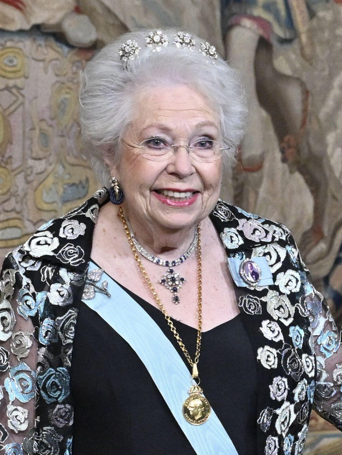 Princess Christina attends a representation dinner at the Royal Palace in Stockholm on March 19, 2025 (Jonas Ekströmer/TT News Agency/Alamy)