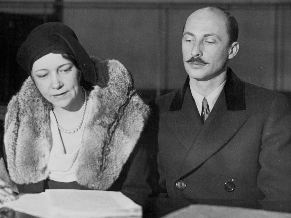 Alicia Gibson Coburn and Archduke Leopold of Austria during his trial in Manhattan, November 1930 (SuperStock/Alamy)