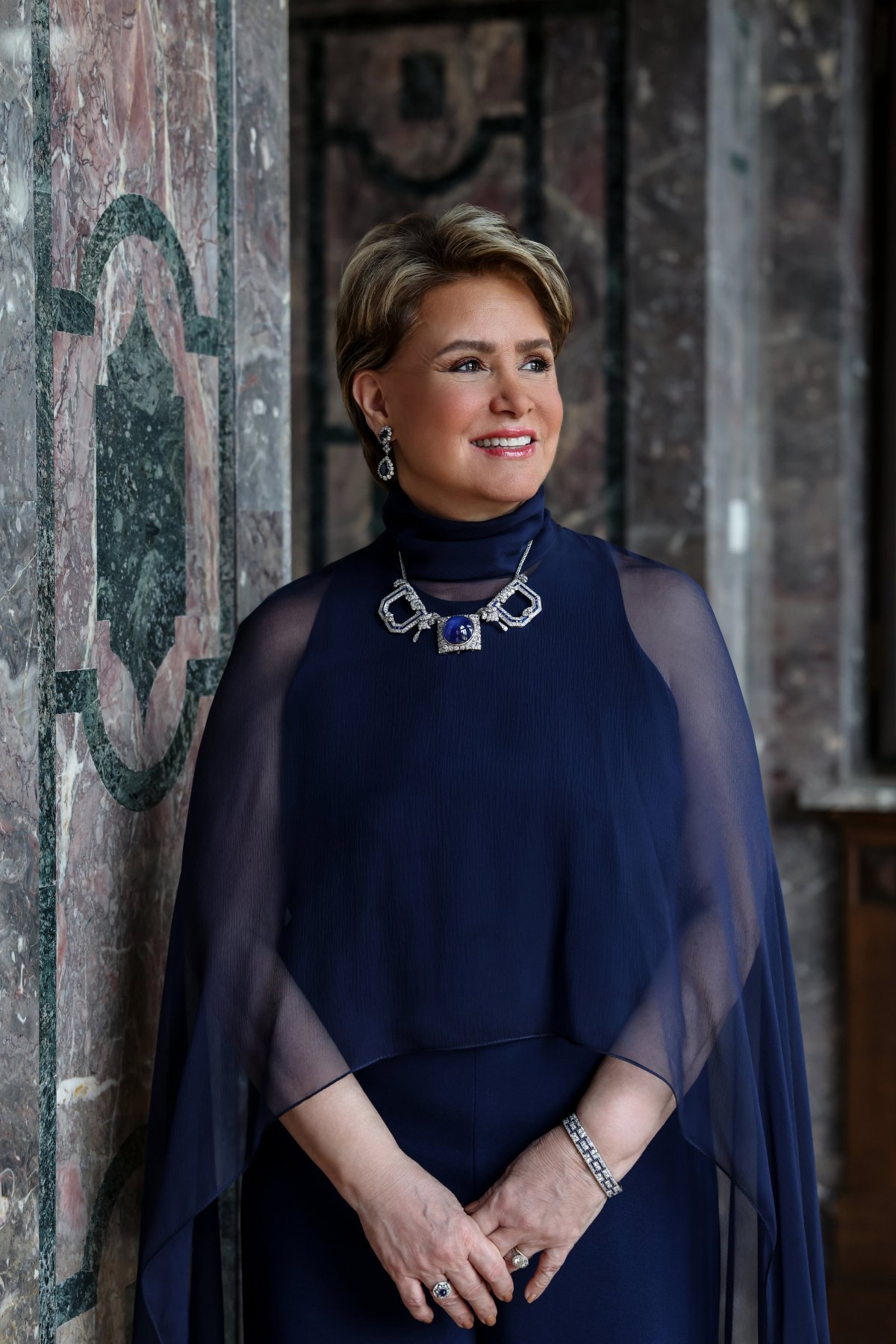 The Grand Duchess of Luxembourg poses for a new set of official portraits to mark her birthday, March 2025 (Sophie Margue/Maison du Grand-Duc)