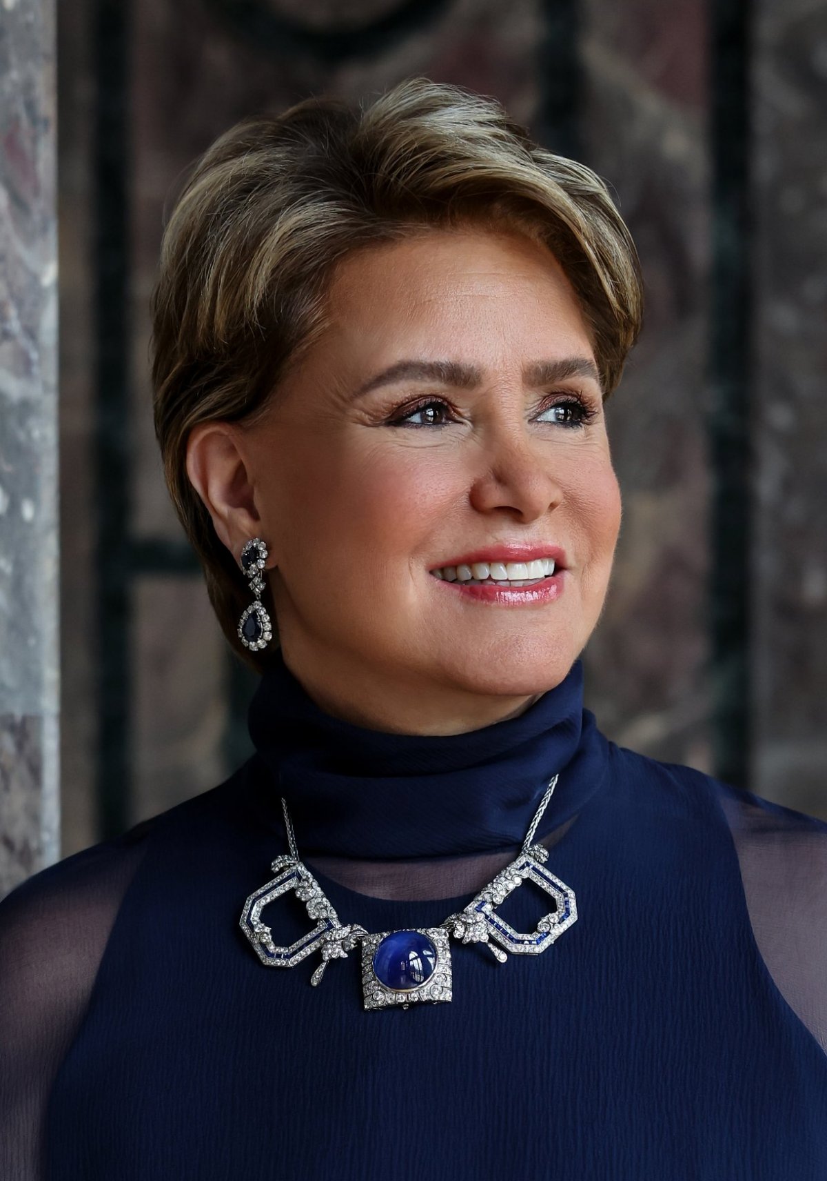 The Grand Duchess of Luxembourg poses for a new set of official portraits to mark her birthday, March 2025 (Sophie Margue/Maison du Grand-Duc)