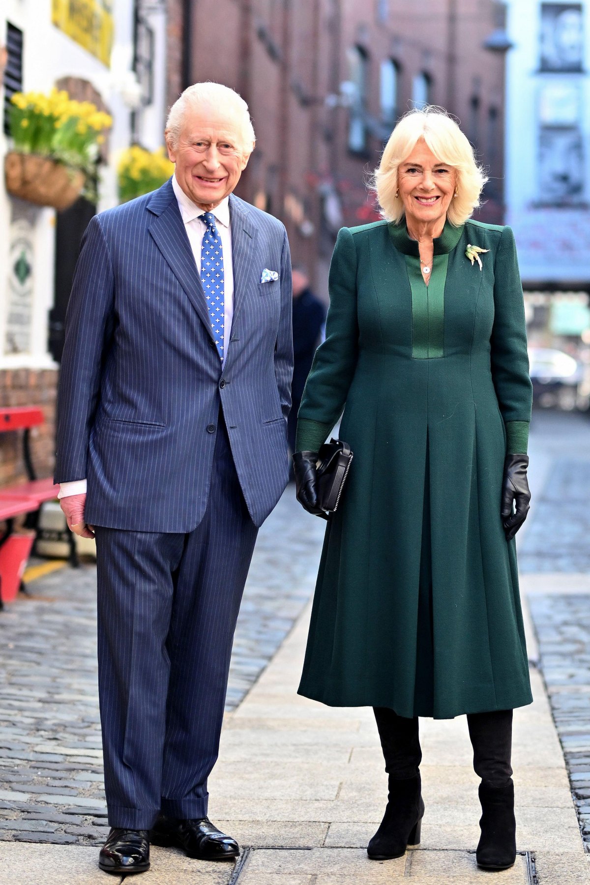 King Charles III and Queen Camilla visit Commercial Court in Belfast on March 19, 2025 (Samir Hussein/PA Images/Alamy)