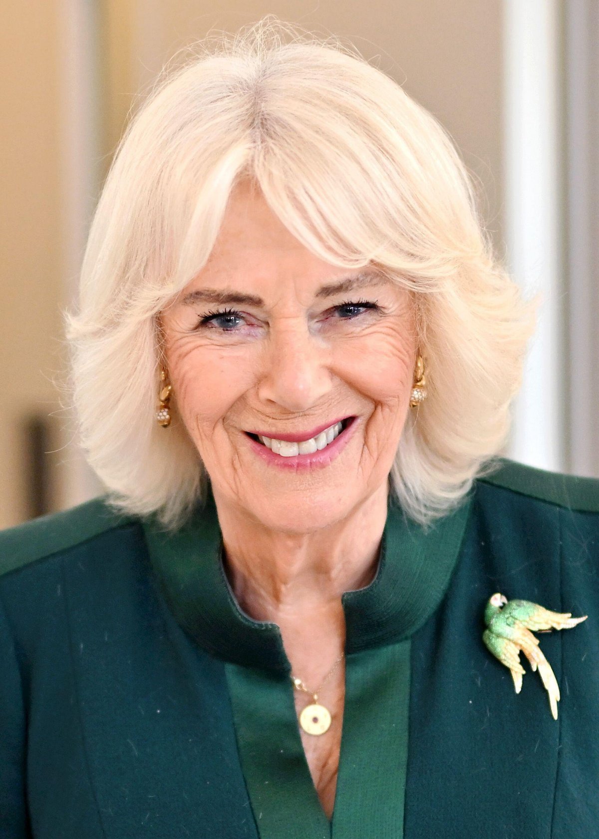 Queen Camilla visits the Sea Holly Gallery in Belfast on March 19, 2025 (Samir Hussein/PA Images/Alamy)