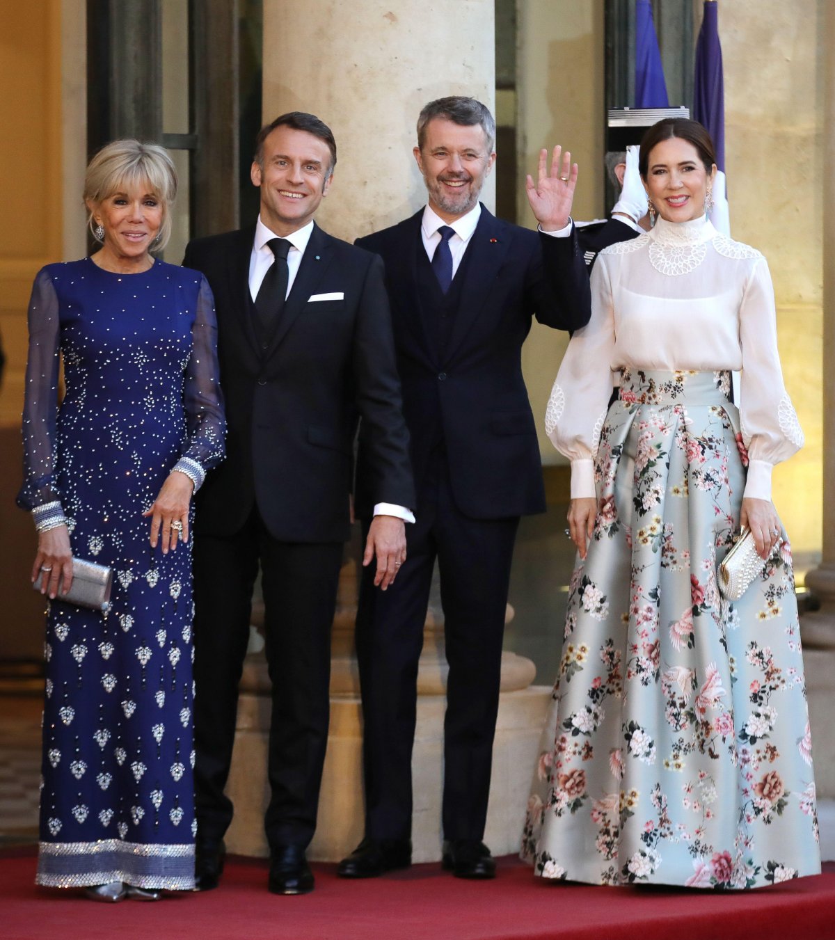 The King and Queen of Denmark attend a state dinner hosted by President Emmanuel Macron at the Elysee Palace in Paris on March 31, 2025 (François Loock/Alamy)