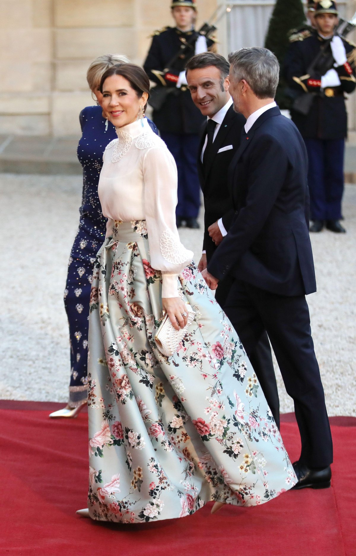 The King and Queen of Denmark attend a state dinner hosted by President Emmanuel Macron at the Elysee Palace in Paris on March 31, 2025 (François Loock/Alamy)