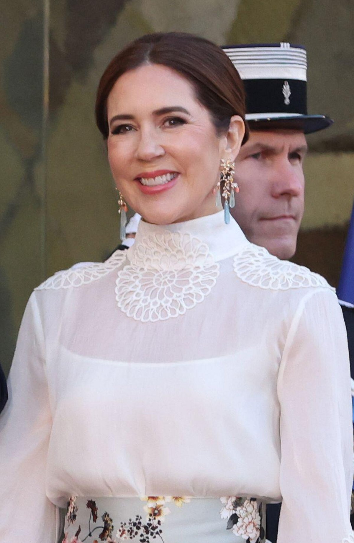 The King and Queen of Denmark attend a state dinner hosted by President Emmanuel Macron at the Elysee Palace in Paris on March 31, 2025 (Maya Vidon-White/UPI/Alamy)