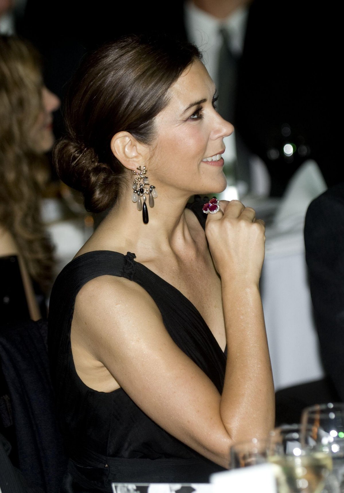 Crown Princess Mary of Denmark attends a dinner at Doltone House in Pyrmont during a tour of Australia on November 21, 2011 (Sisse Stroyer/Ritzau/Alamy)