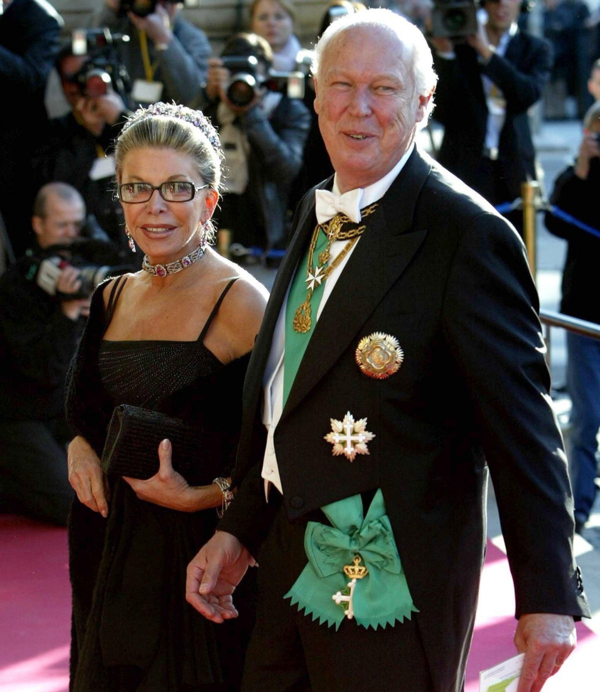 Vittorio Emanuele and Marina of Savoy attend the Crown Prince of Denmark's pre-wedding gala, May 2004 (DPA Picture Alliance Archive/Alamy)