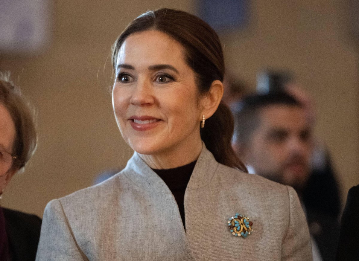 The Queen of Denmark visits the Cathedral of Notre Dame in Paris on April 2, 2025 (Jeanne Accorsini/Abaca Press/Alamy)