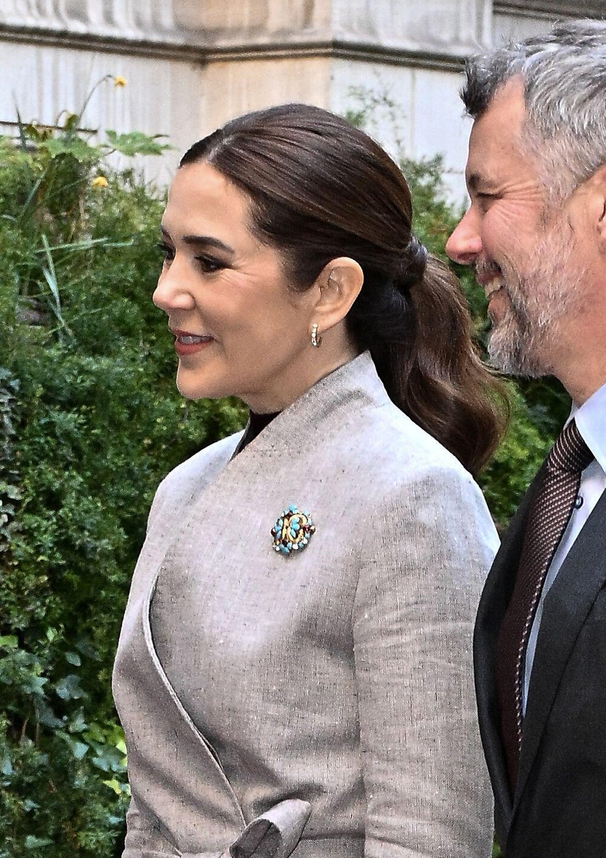 The King and Queen of Denmark meet with Anne Hidalgo, the Mayor of Paris, on April 2, 2025 (David Niviere/Abaca Press/Alamy)