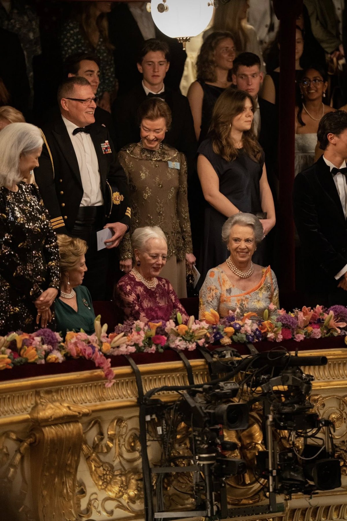 Queen Anne-Marie, Queen Margrethe, and Princess Benedikte attend a gala concert in honor of Princess Isabella's upcoming eighteenth birthday on April 15, 2025 (Kongehuset)