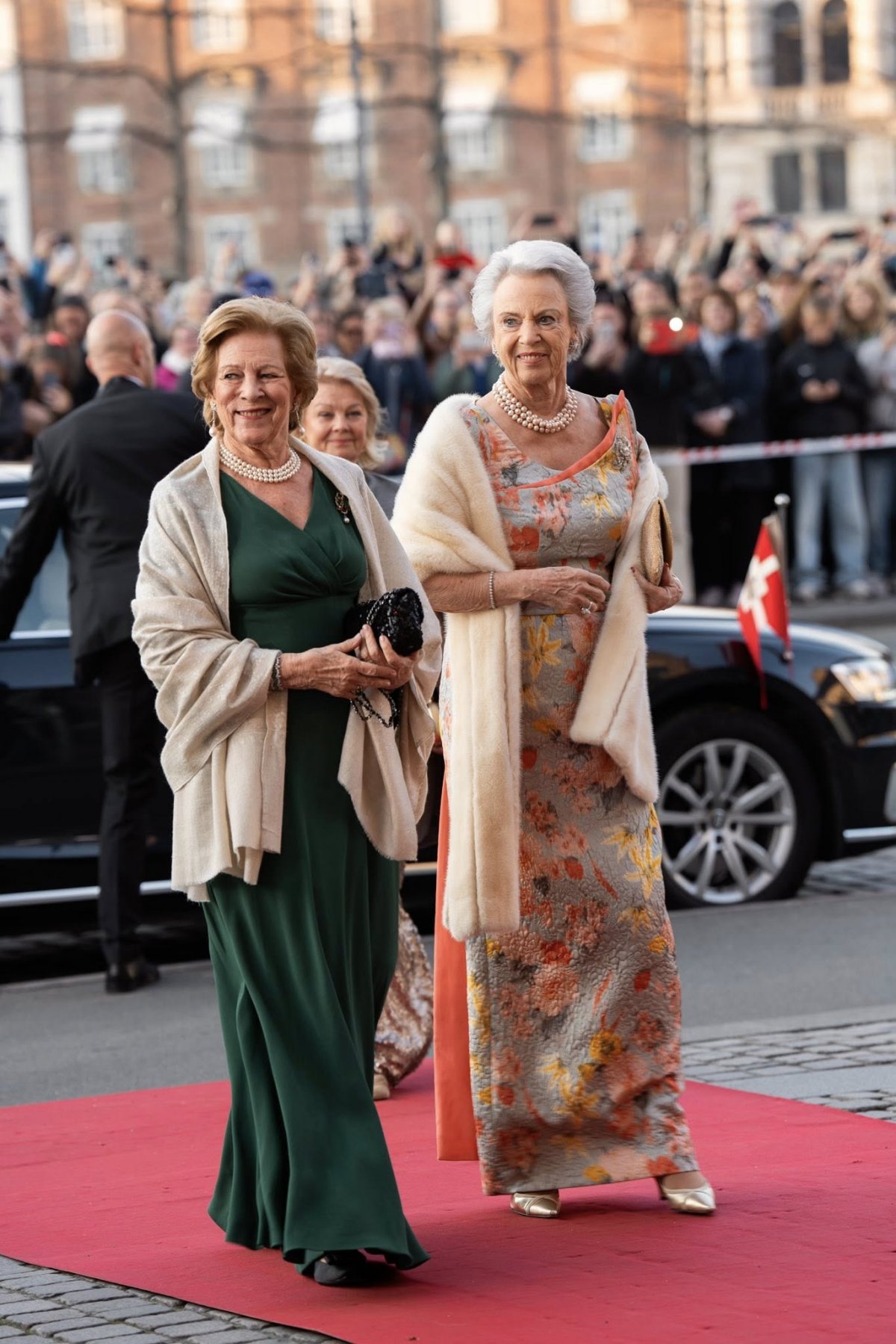 Queen Anne-Marie and Princess Benedikte attend a gala concert in honor of Princess Isabella's upcoming eighteenth birthday on April 15, 2025 (Kongehuset)