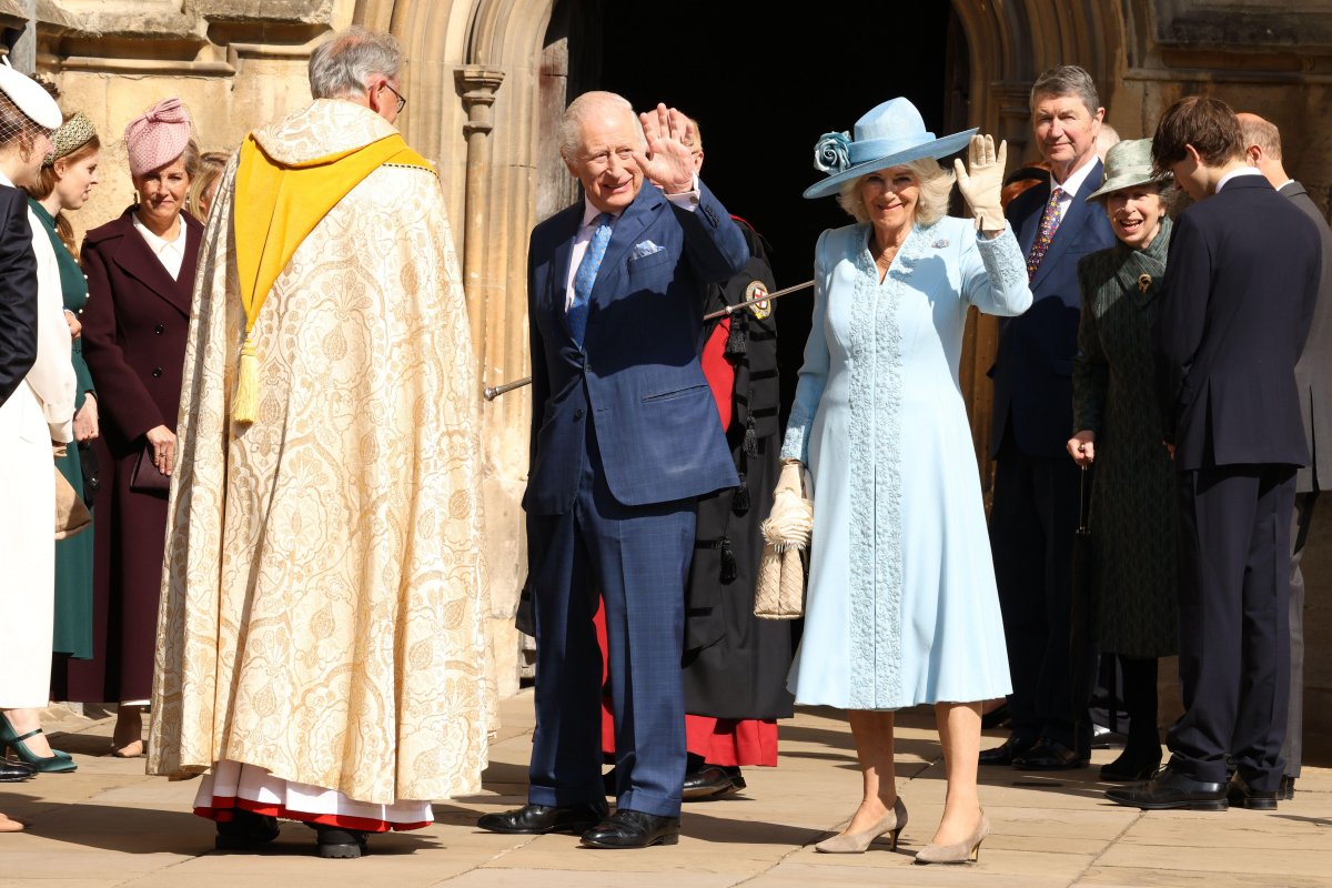 Members of the British royal family attend an Easter Sunday service at St. George's Chapel, Windsor on April 20, 2025 (Capital Pictures/Alamy)