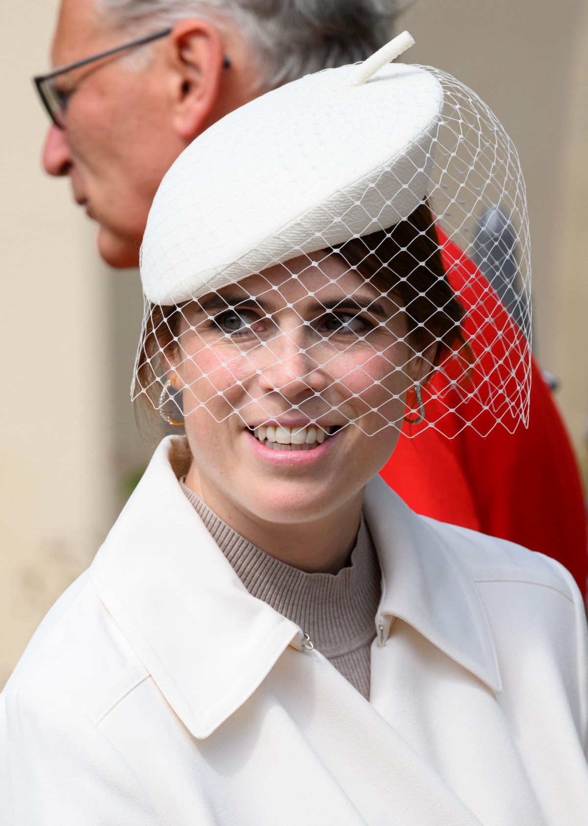 Princess Eugenie attends an Easter Sunday service at St. George's Chapel, Windsor on April 20, 2025 (Doug Peters/Alamy)