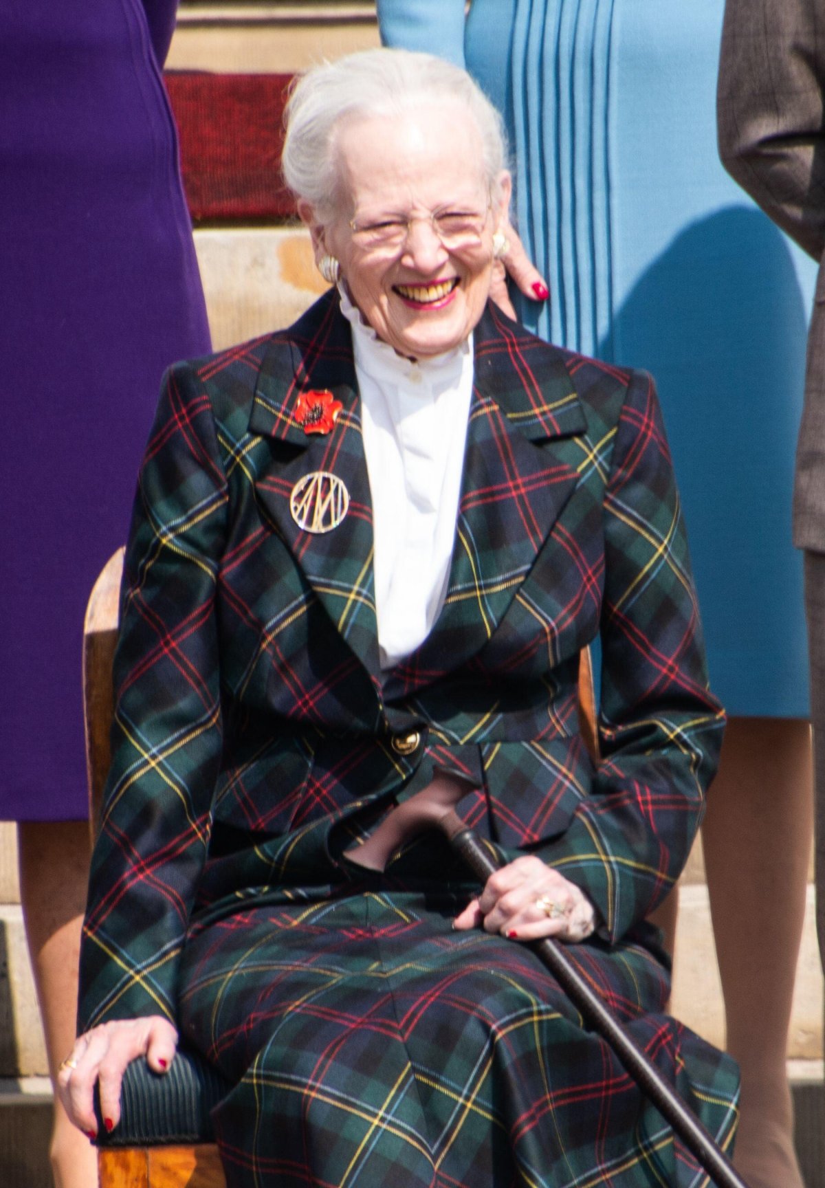 Queen Margrethe of Denmark celebrates her 85th birthday at Fredensborg Palace on April 16, 2025 (SOPA Images Limited/Alamy)