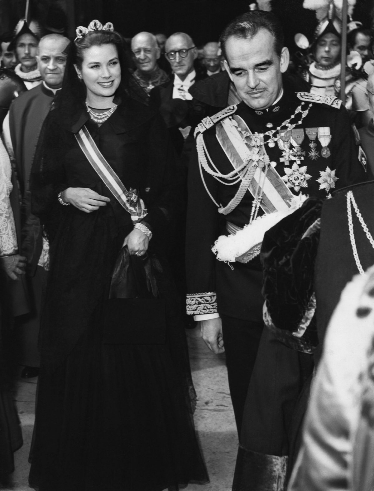 Prince Rainier III and Princess Grace of Monaco visit the Vatican, April 1957 (Allstar Picture Library/Alamy)
