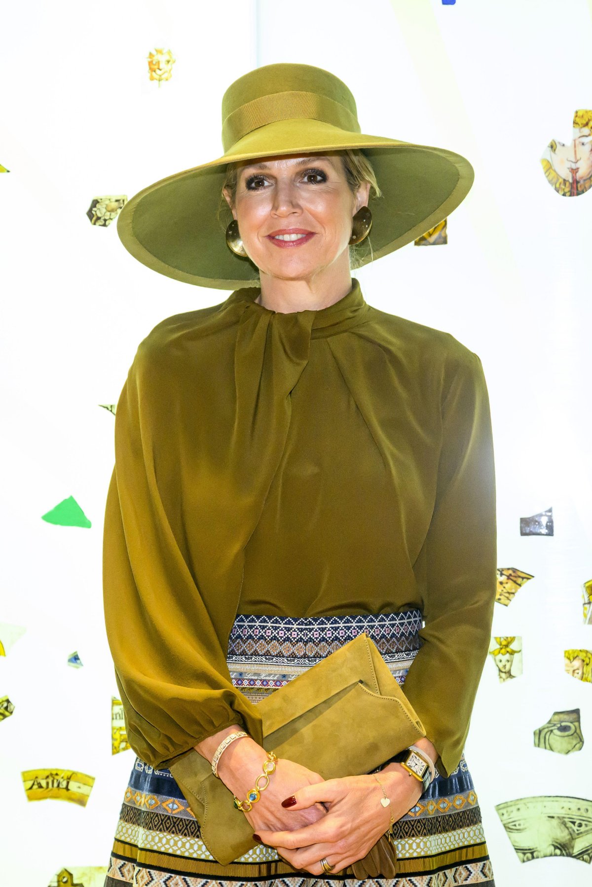 The Queen of the Netherlands attends the official opening of a new exhibition at the National Museum of Antiquities in Leiden on April 22, 2025 (Patrick van Emst/NLBeeld/Alamy)