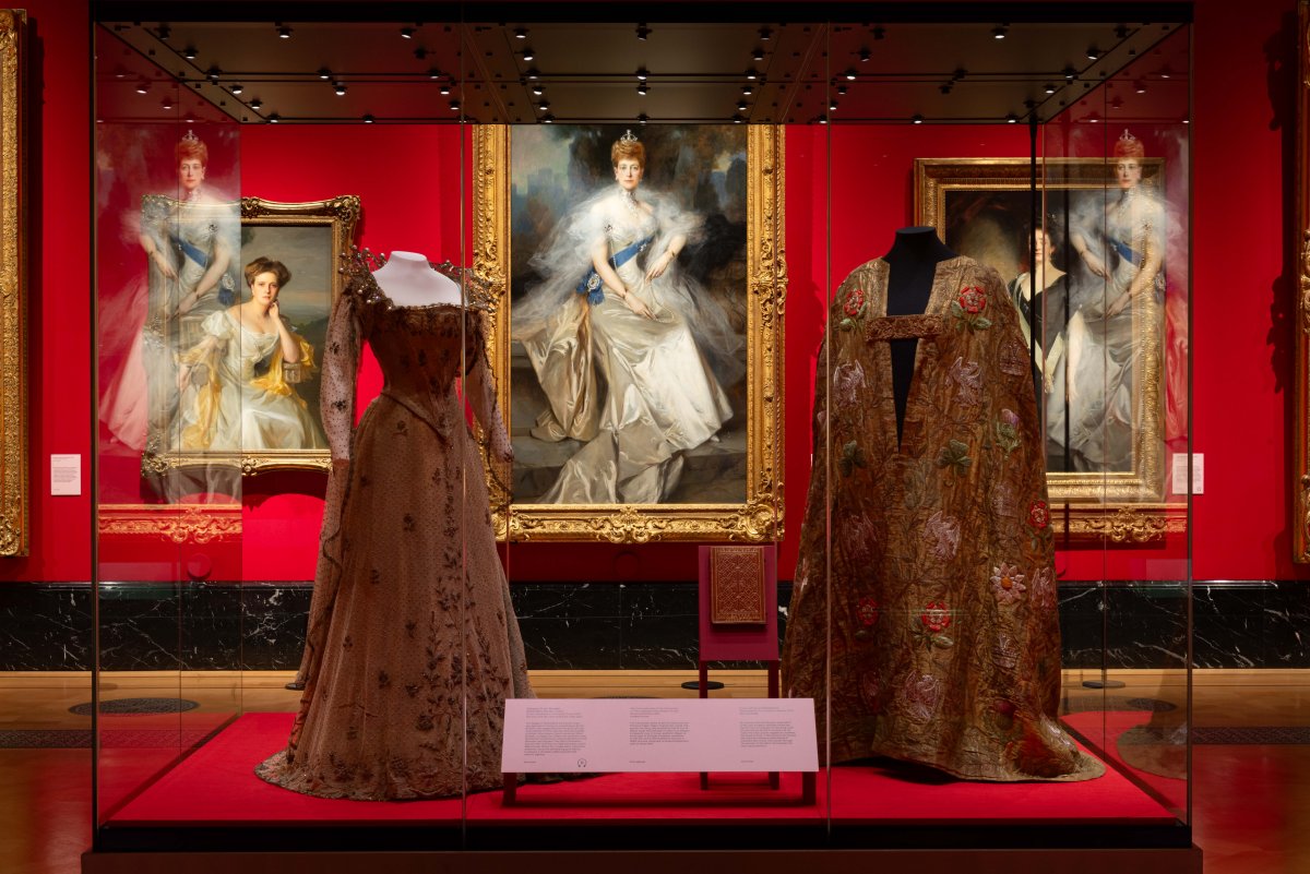 Queen Alexandra's coronation dress is displayed at the King's Gallery, Buckingham Palace, 2025 (© Royal Collection Enterprises Limited 2025 | Royal Collection Trust)