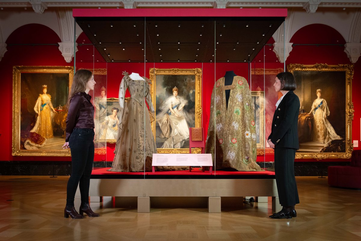 Queen Alexandra's coronation dress is displayed at the King's Gallery, Buckingham Palace, 2025 (© Royal Collection Enterprises Limited 2025 | Royal Collection Trust)