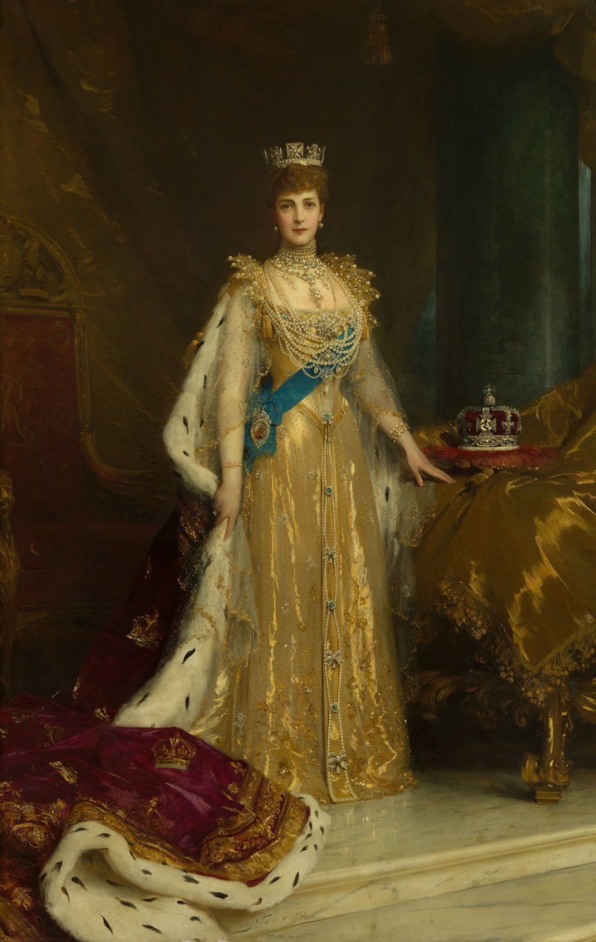 Coronation portrait of Queen Alexandra by Sir Luke Fildes, 1905 (Royal Collection Trust)