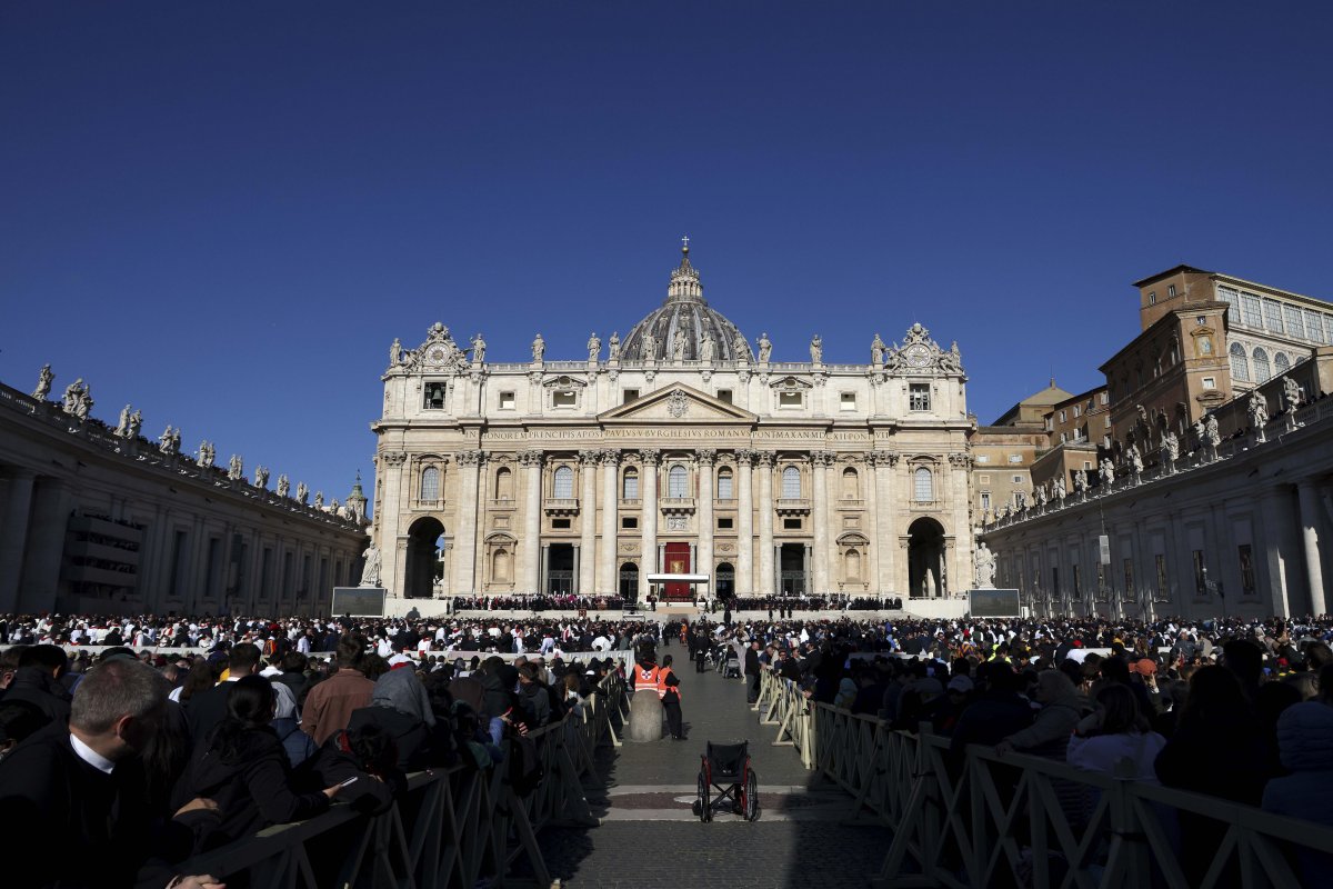 The funeral of Pope Francis is held in St. Peter's Square at the Vatican on April 26, 2025 (IPA/Alamy)